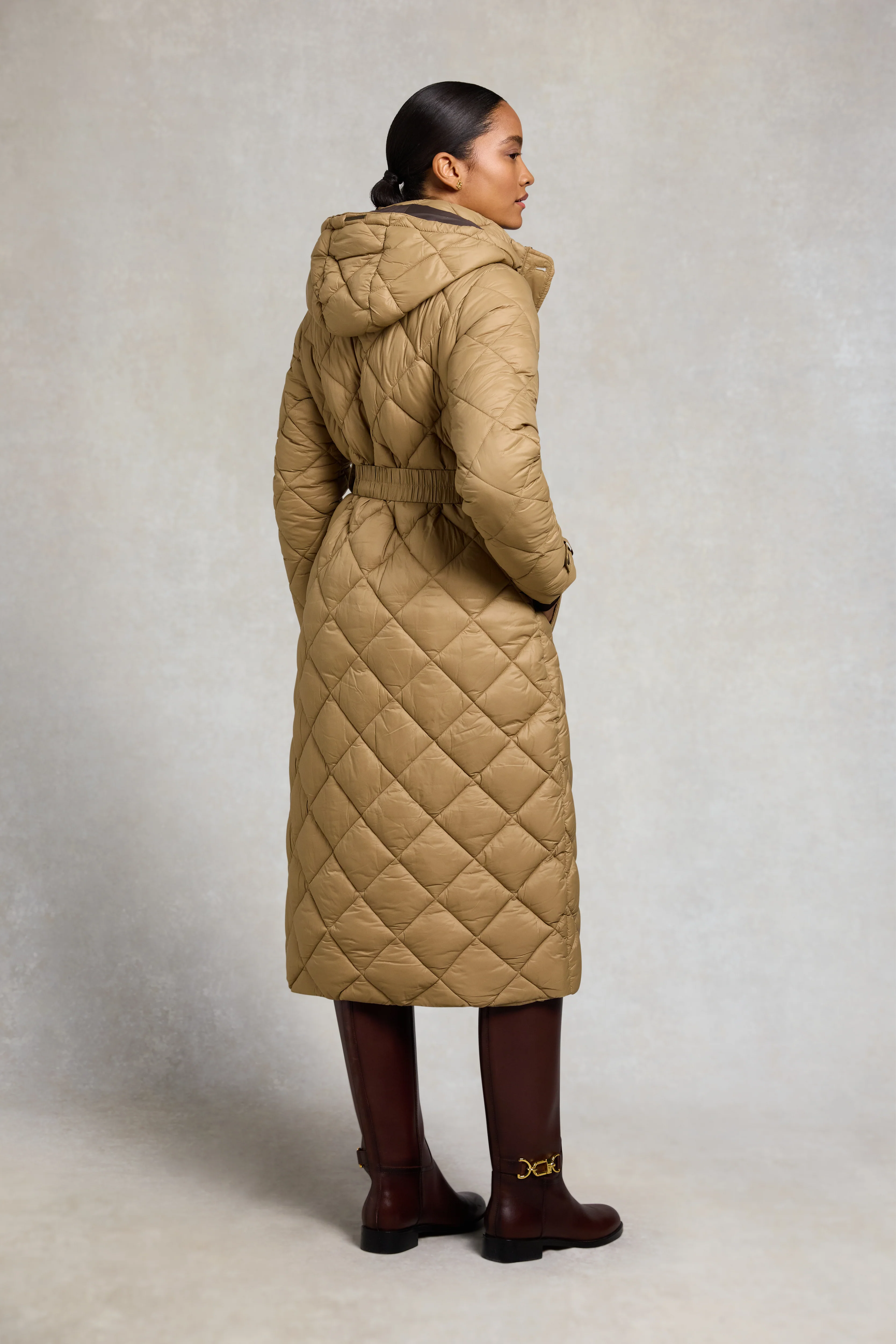 Farnham Longline Coat (Sand) - Image 5