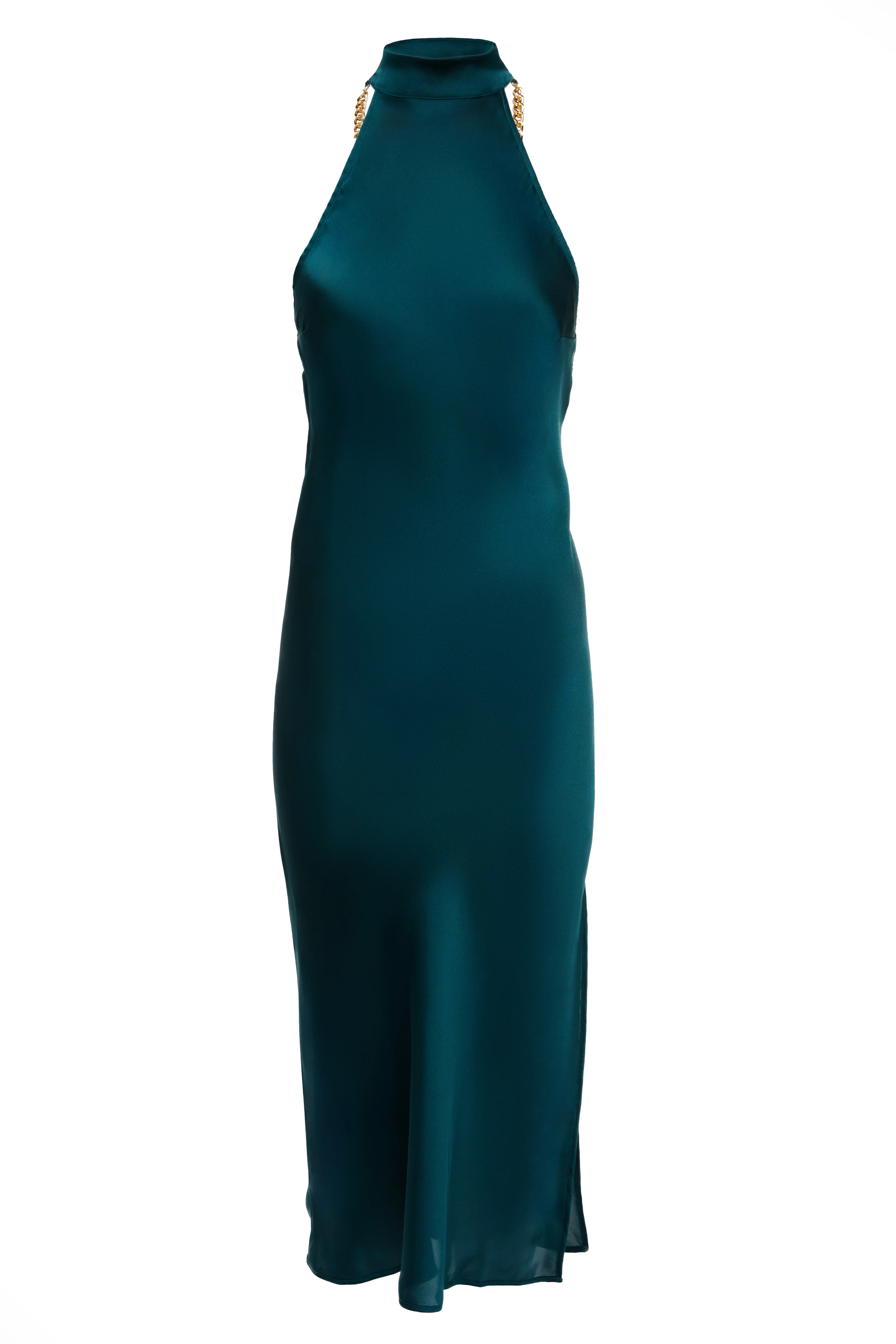 Florence Satin Dress (Emerald) - Image 4