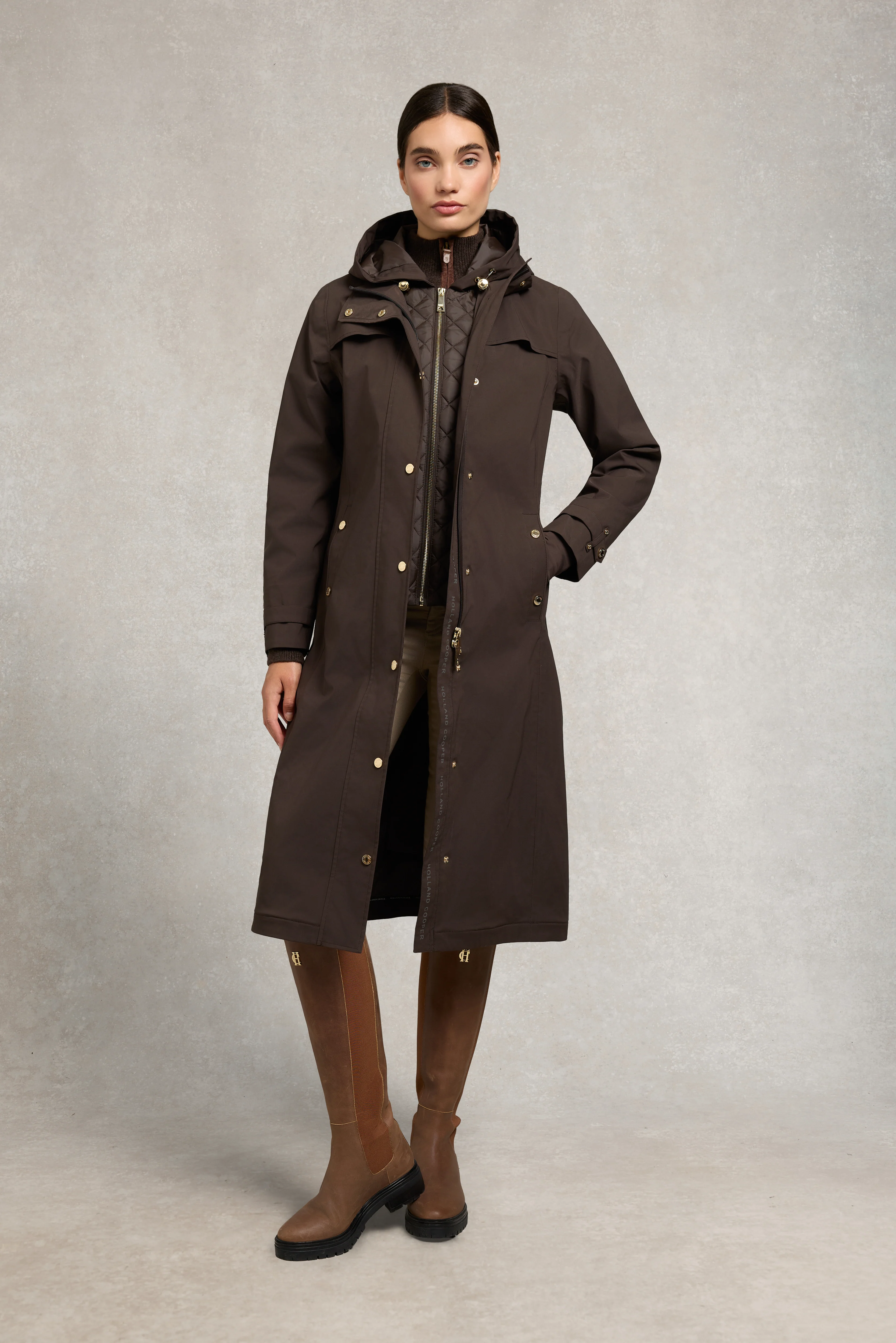 Folgate Rain Coat (Chocolate)