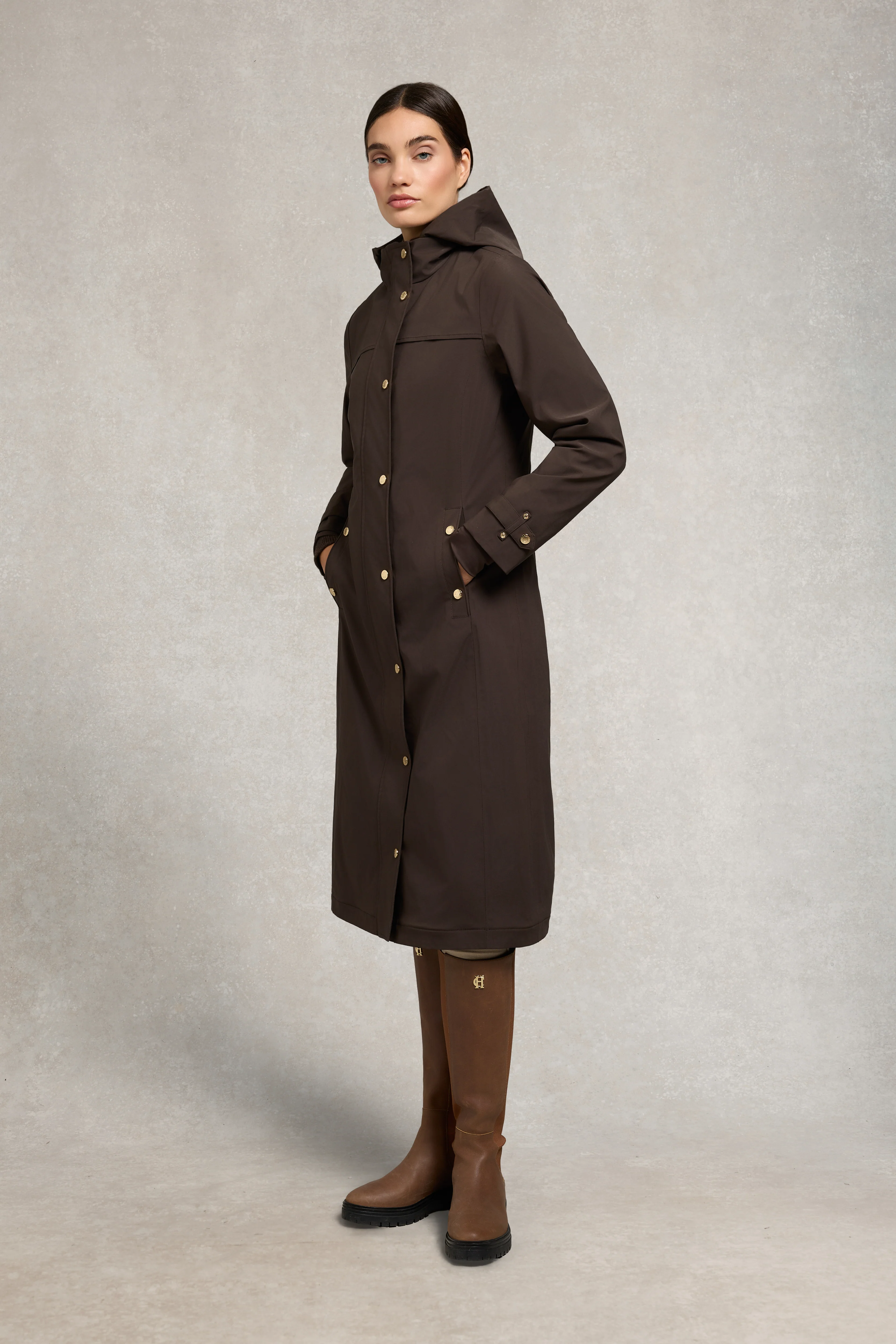 Folgate Rain Coat (Chocolate) - Image 2