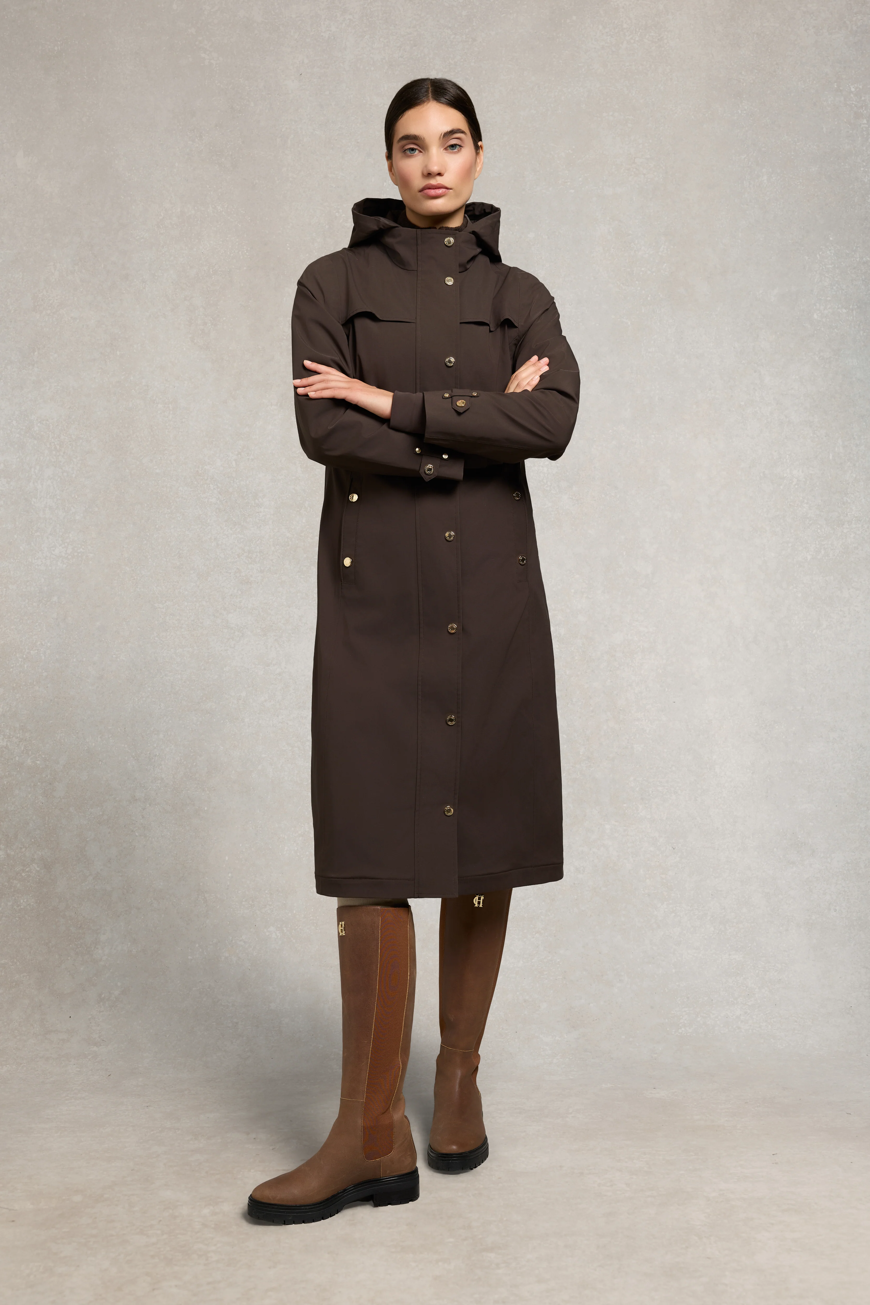 Folgate Rain Coat (Chocolate) - Image 5
