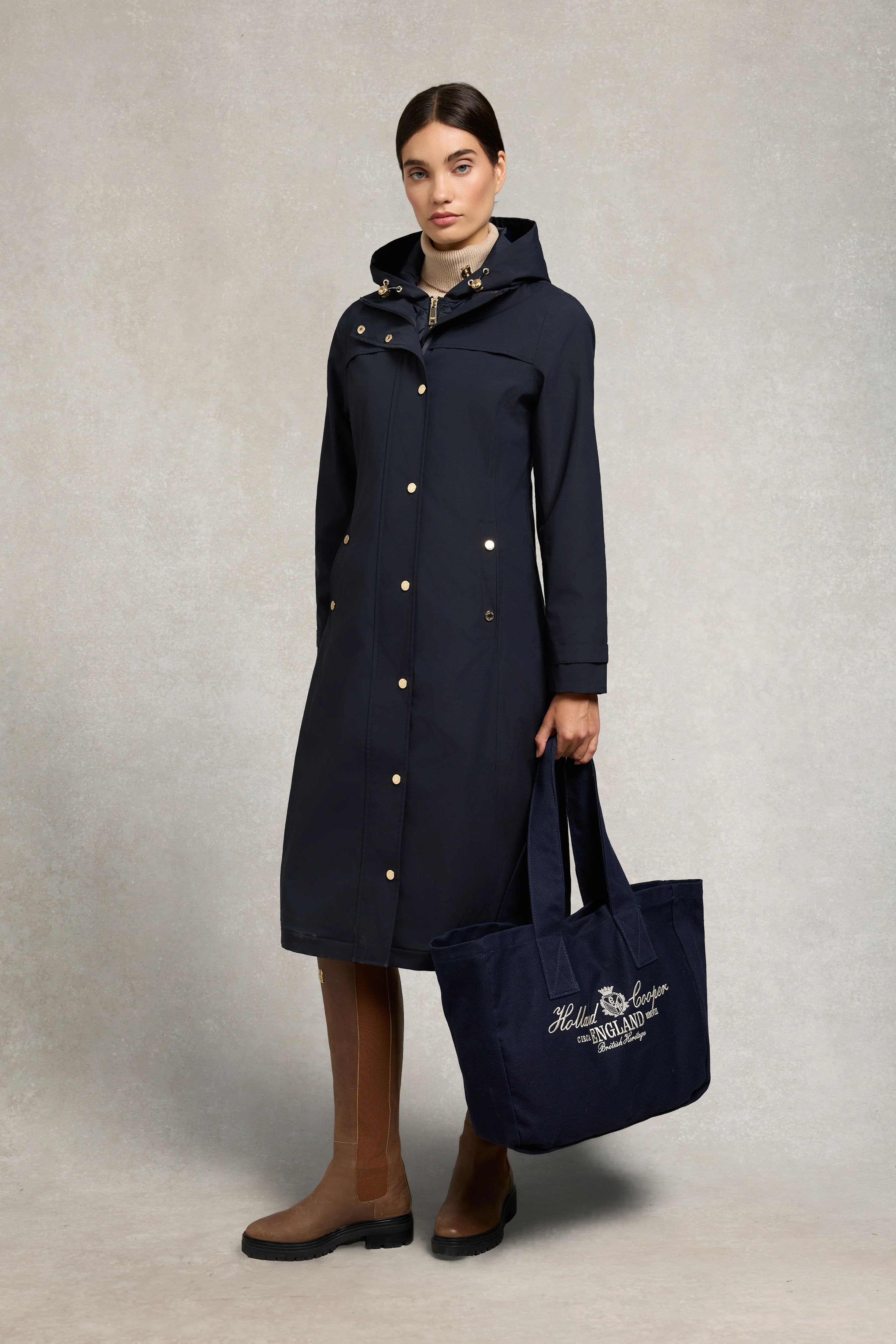Folgate Rain Coat (Ink Navy) - Image 3
