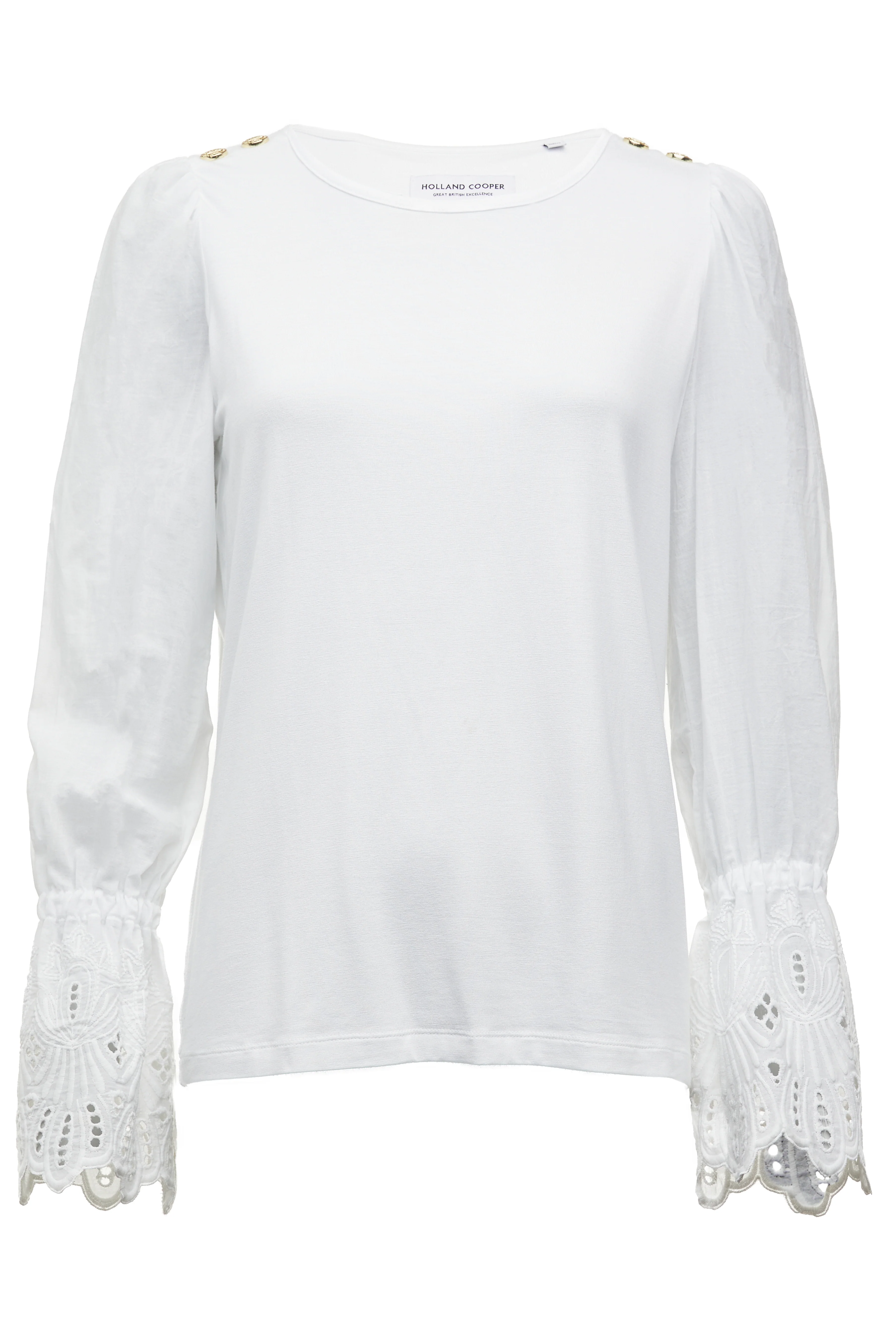 Francesca Jersey Blouse (White) - Image 4
