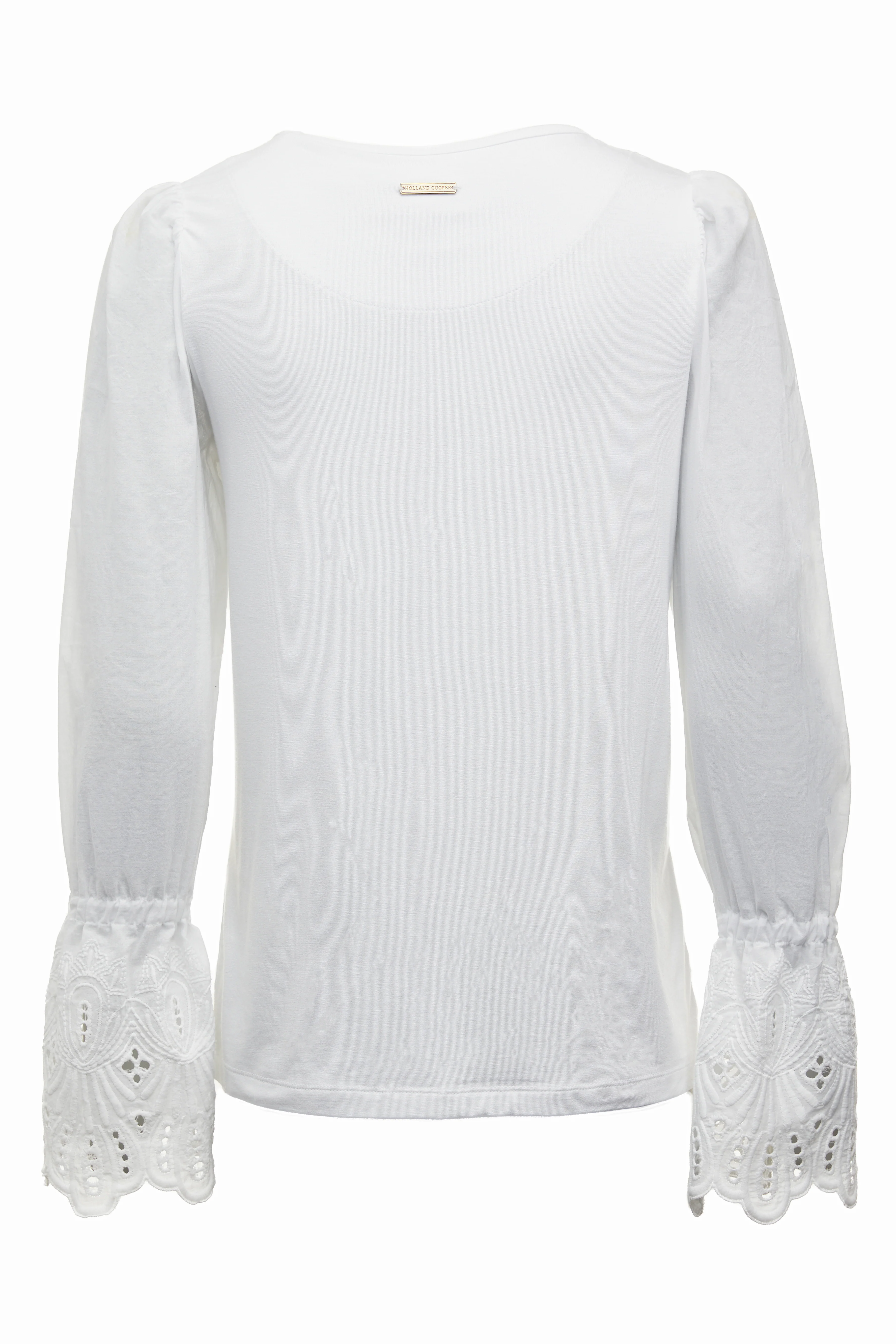 Francesca Jersey Blouse (White) - Image 7