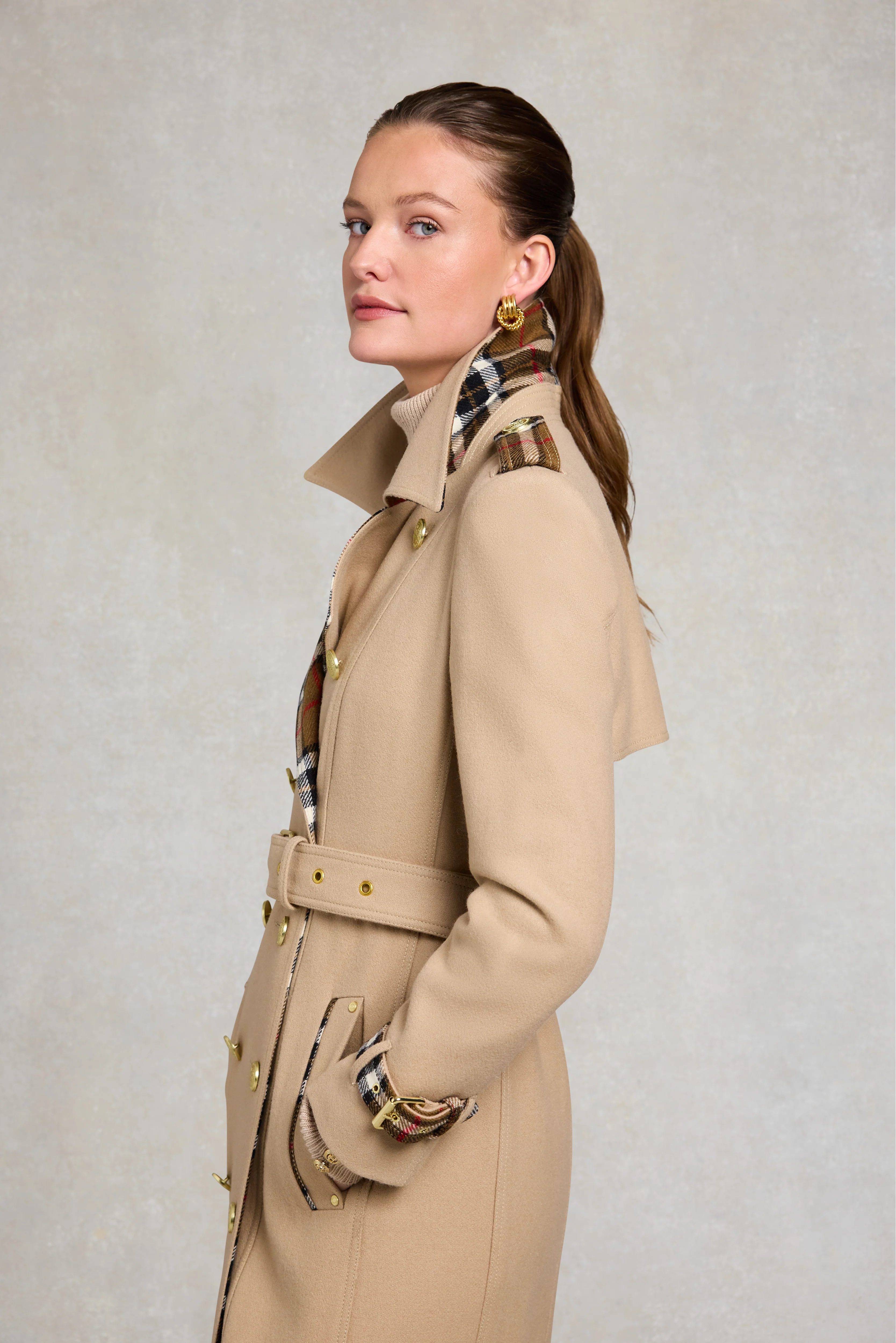 Full Length Chelsea Trench Coat (Camel) - Image 4