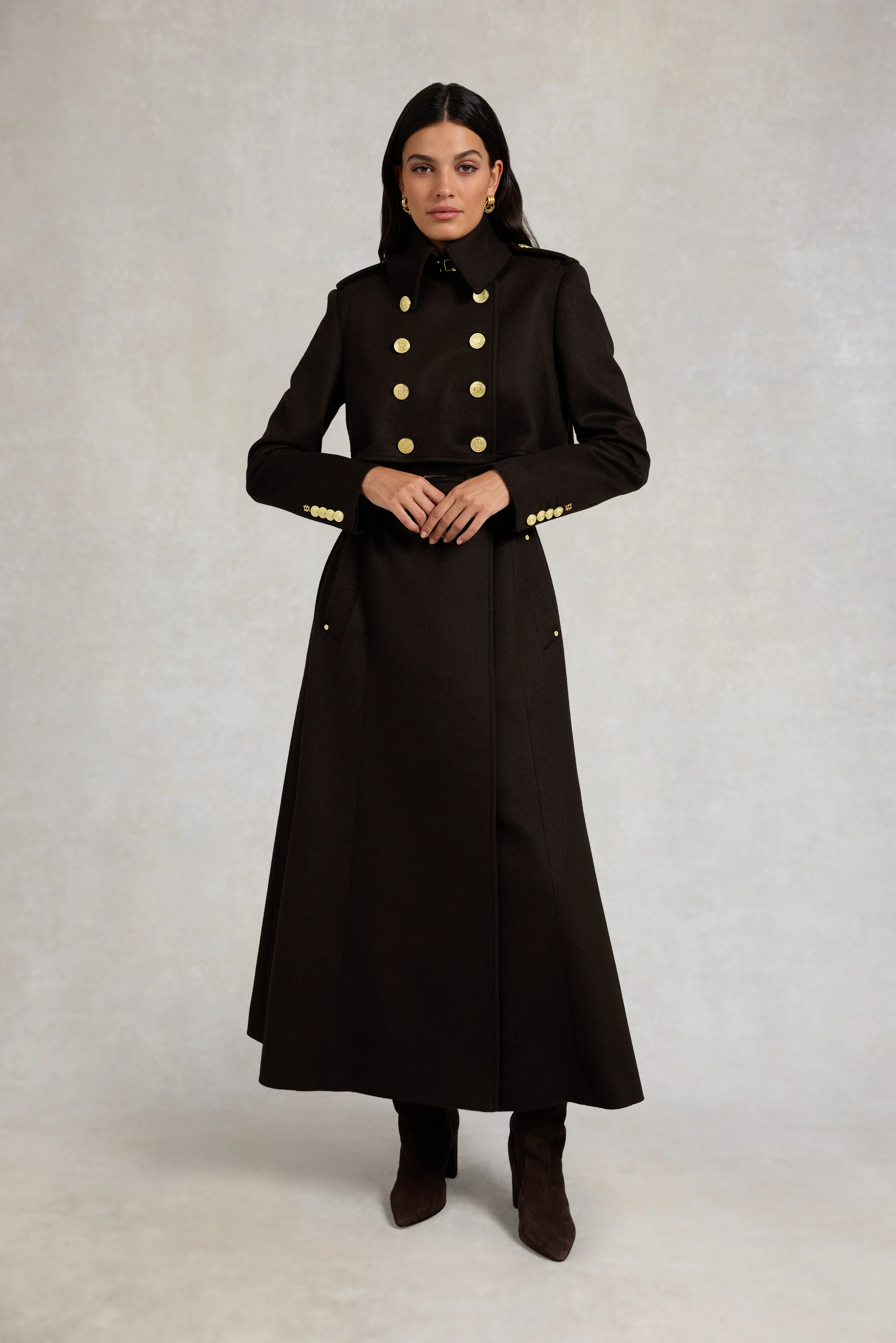 Full Length Cheltenham Trench Coat (Chocolate) - Image 3
