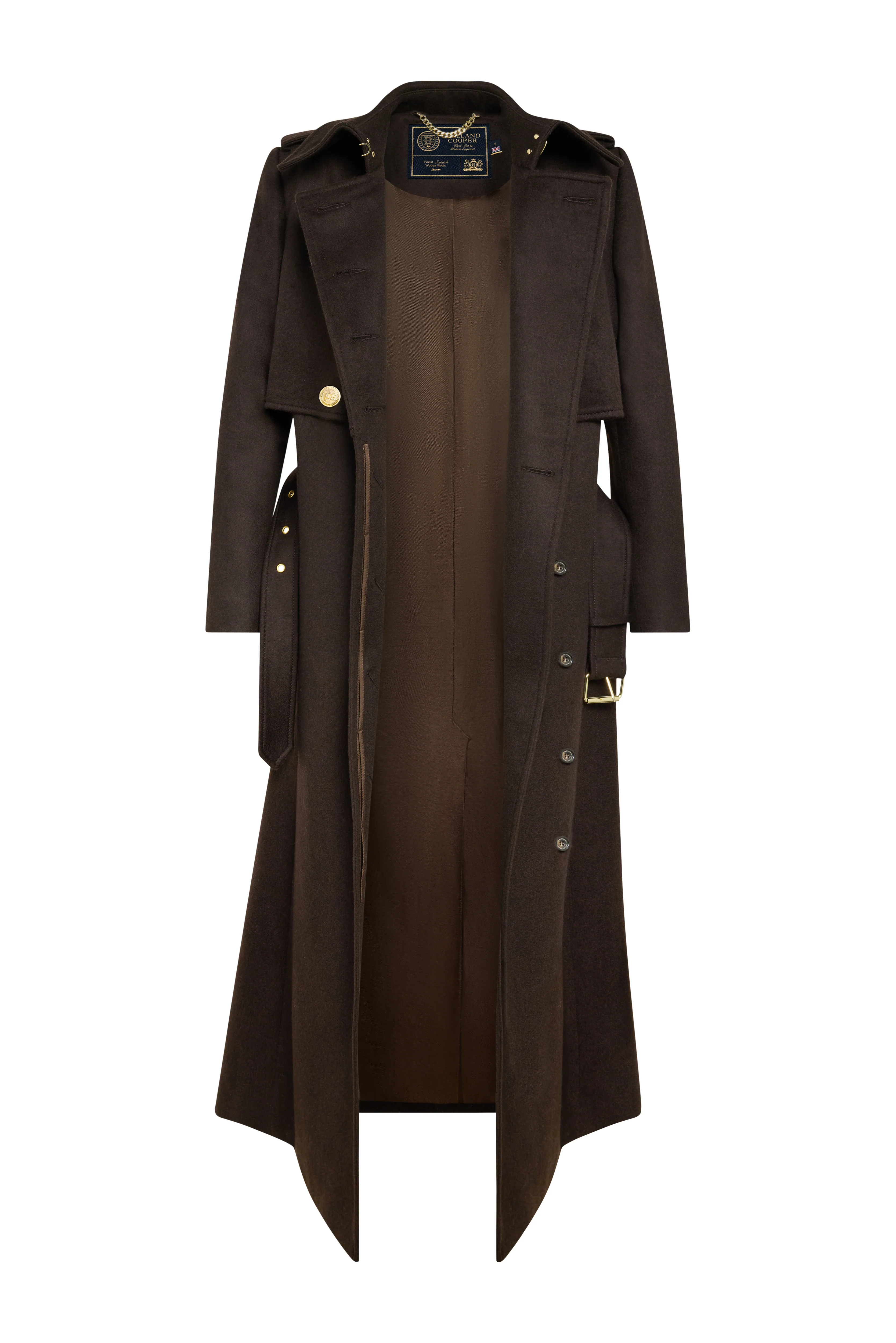 Full Length Cheltenham Trench Coat (Chocolate) - Image 9