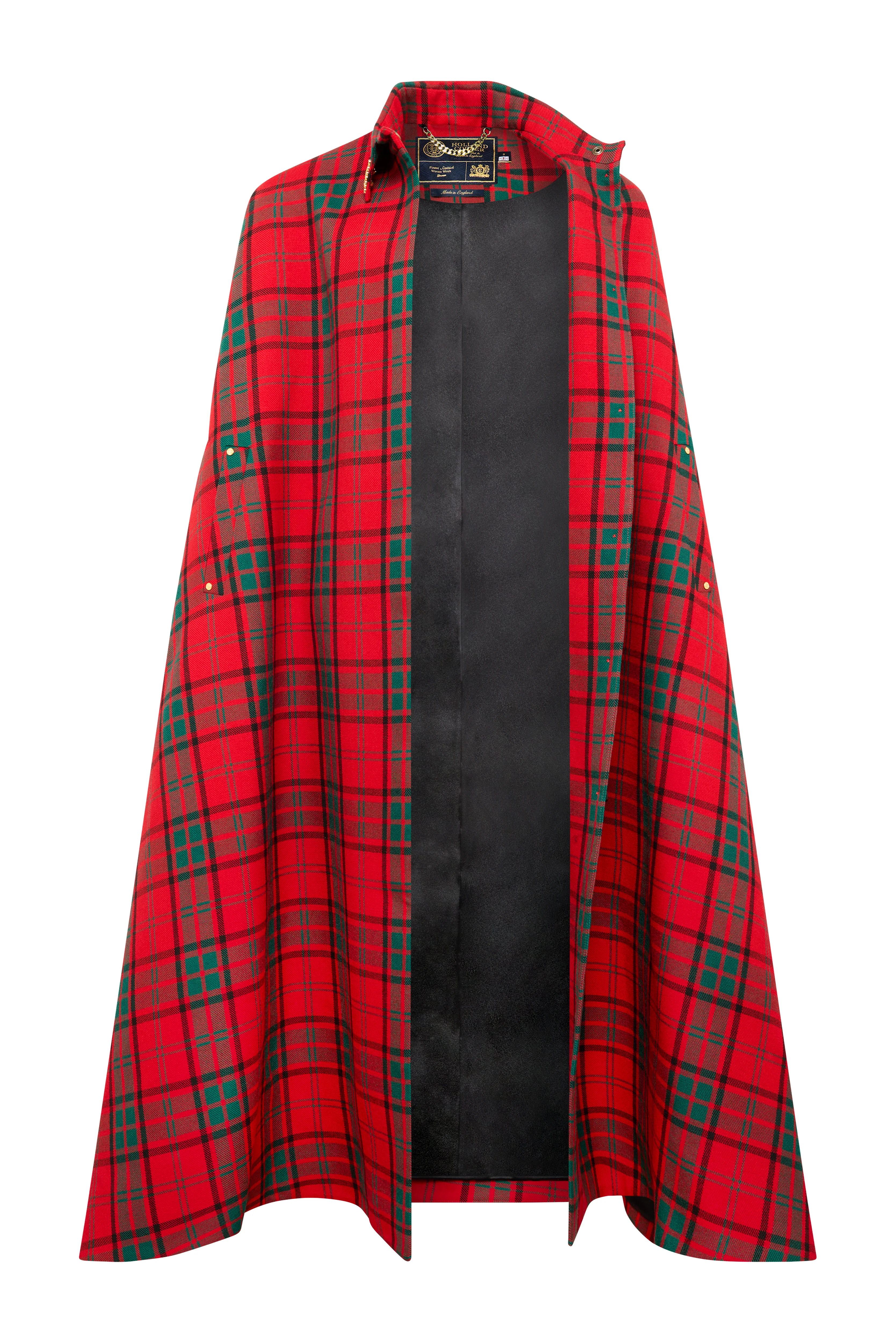 Full Length Knightsbridge Cape (Red Tartan) - Image 8
