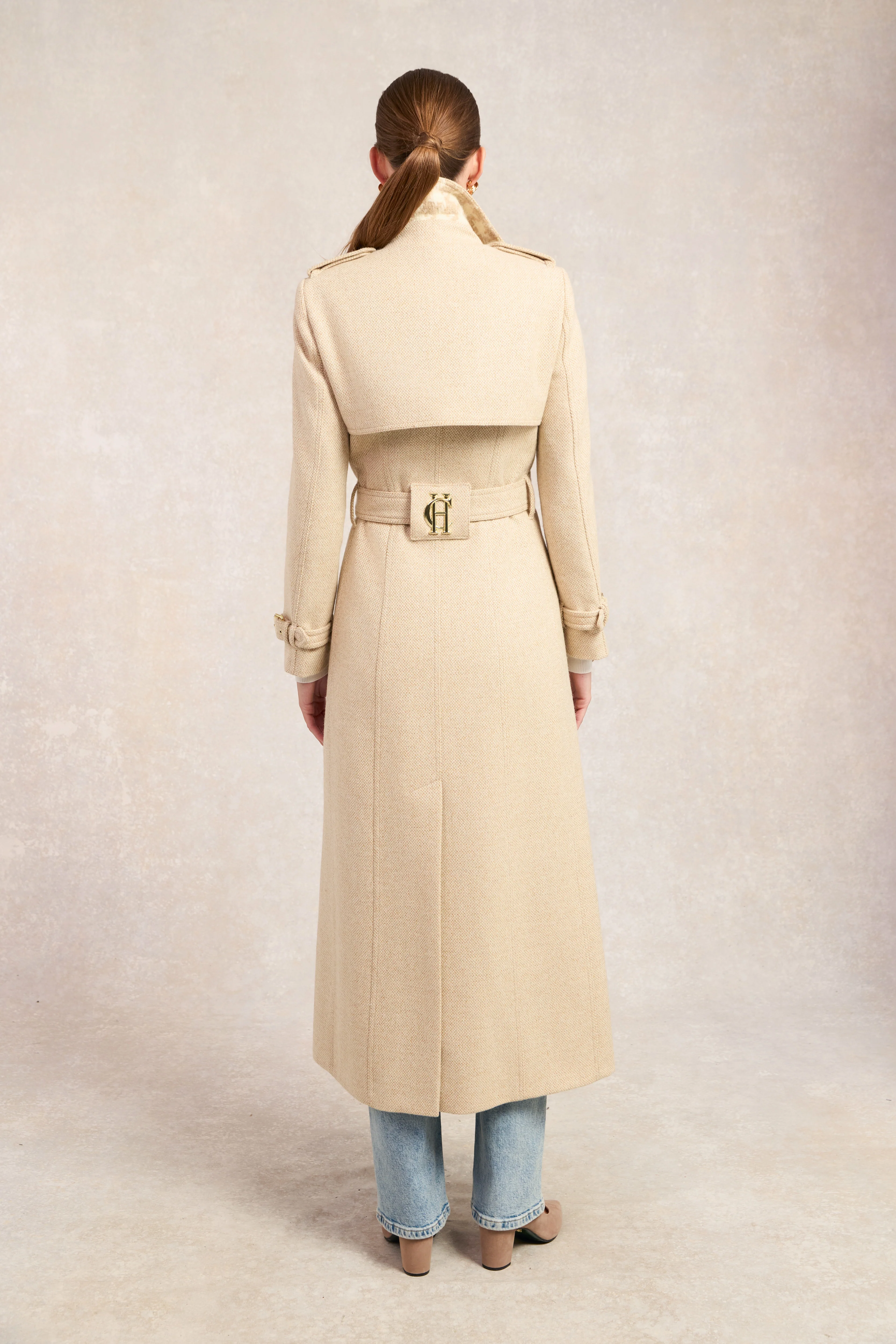 Full Length Marlborough Trench Coat (Biscuit) - Image 10