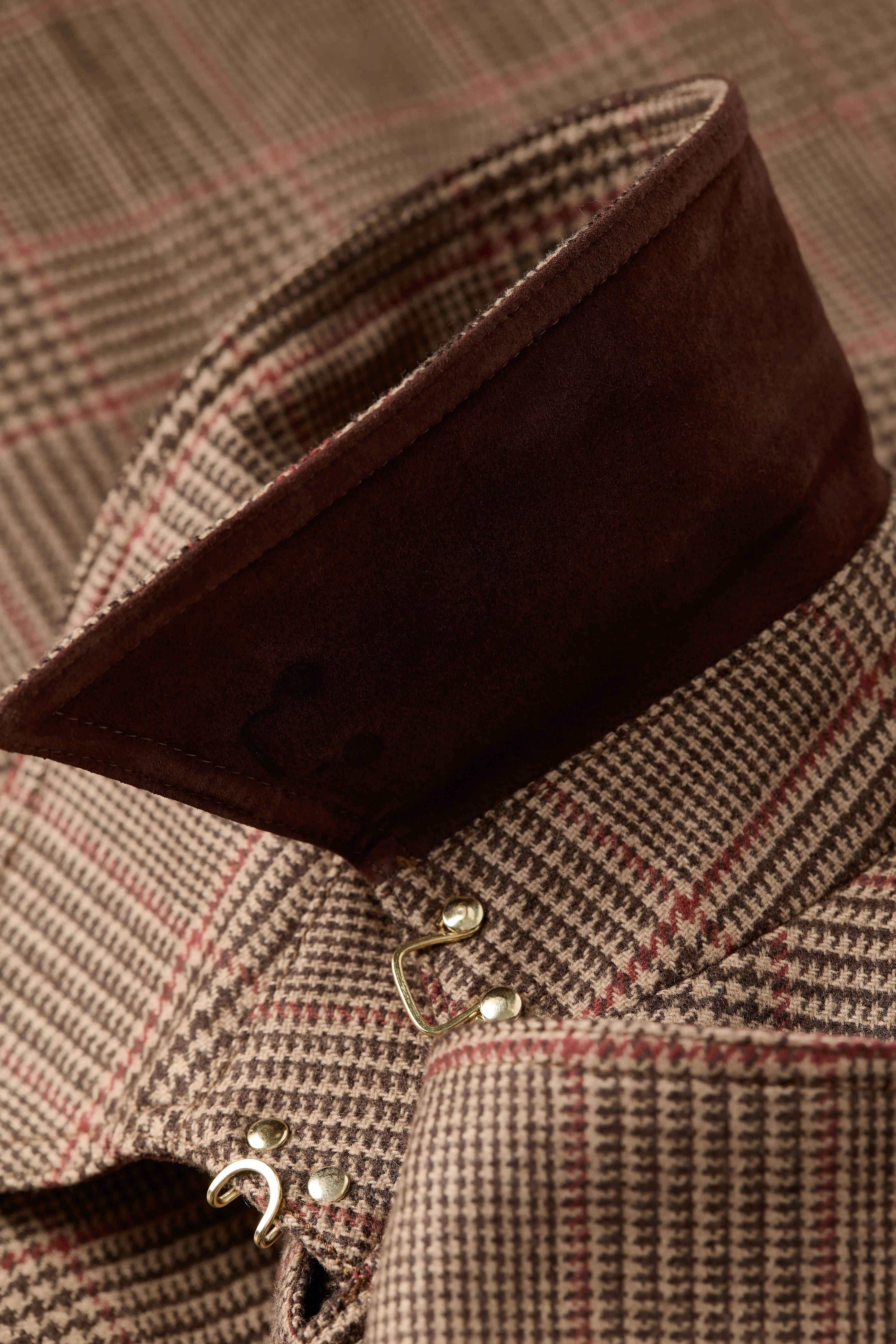 Full Length Marlborough Trench Coat (Clarence Check Merlot) - Image 8