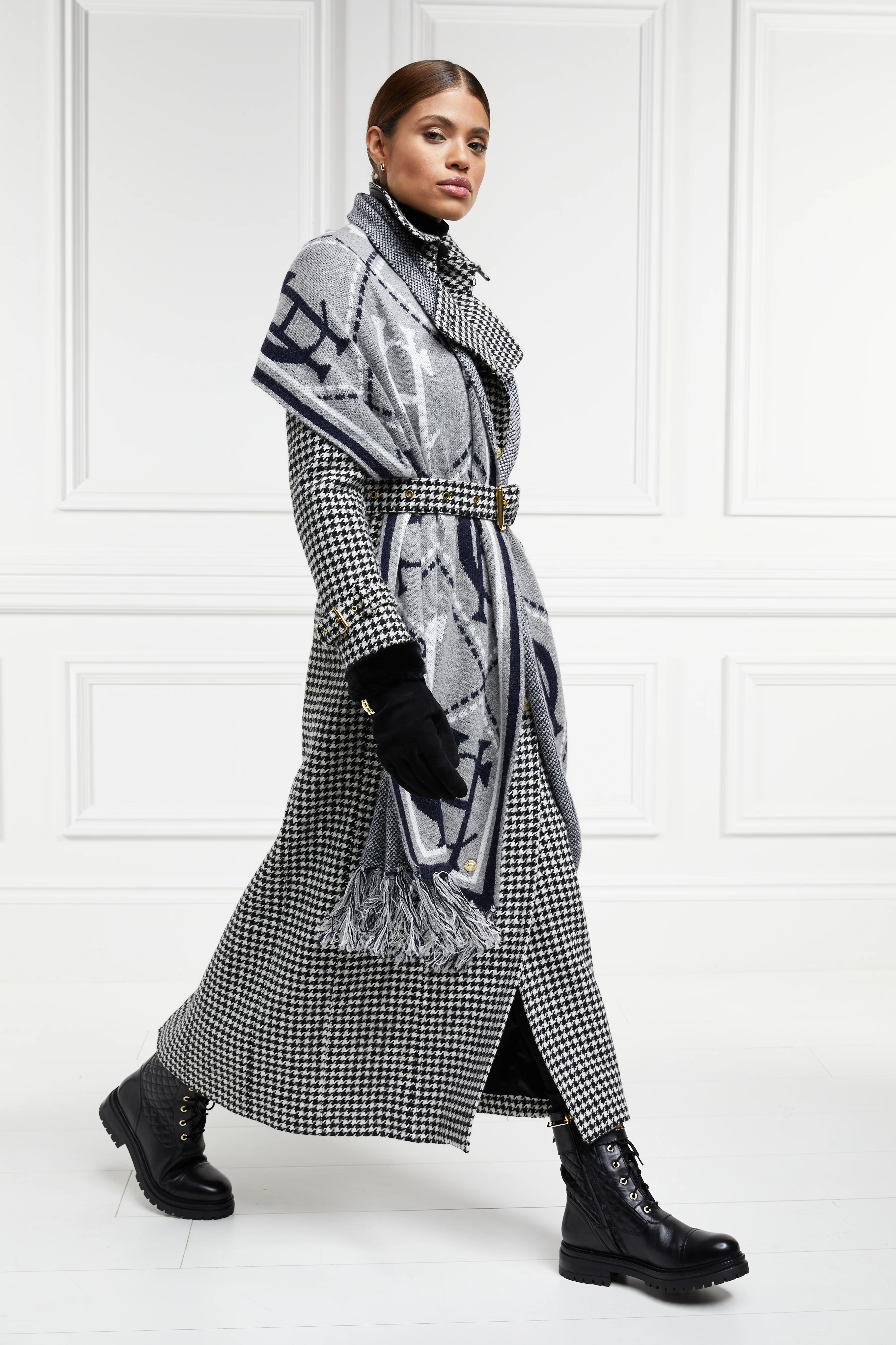 Full Length Marlborough Trench Coat (Houndstooth) - Image 12