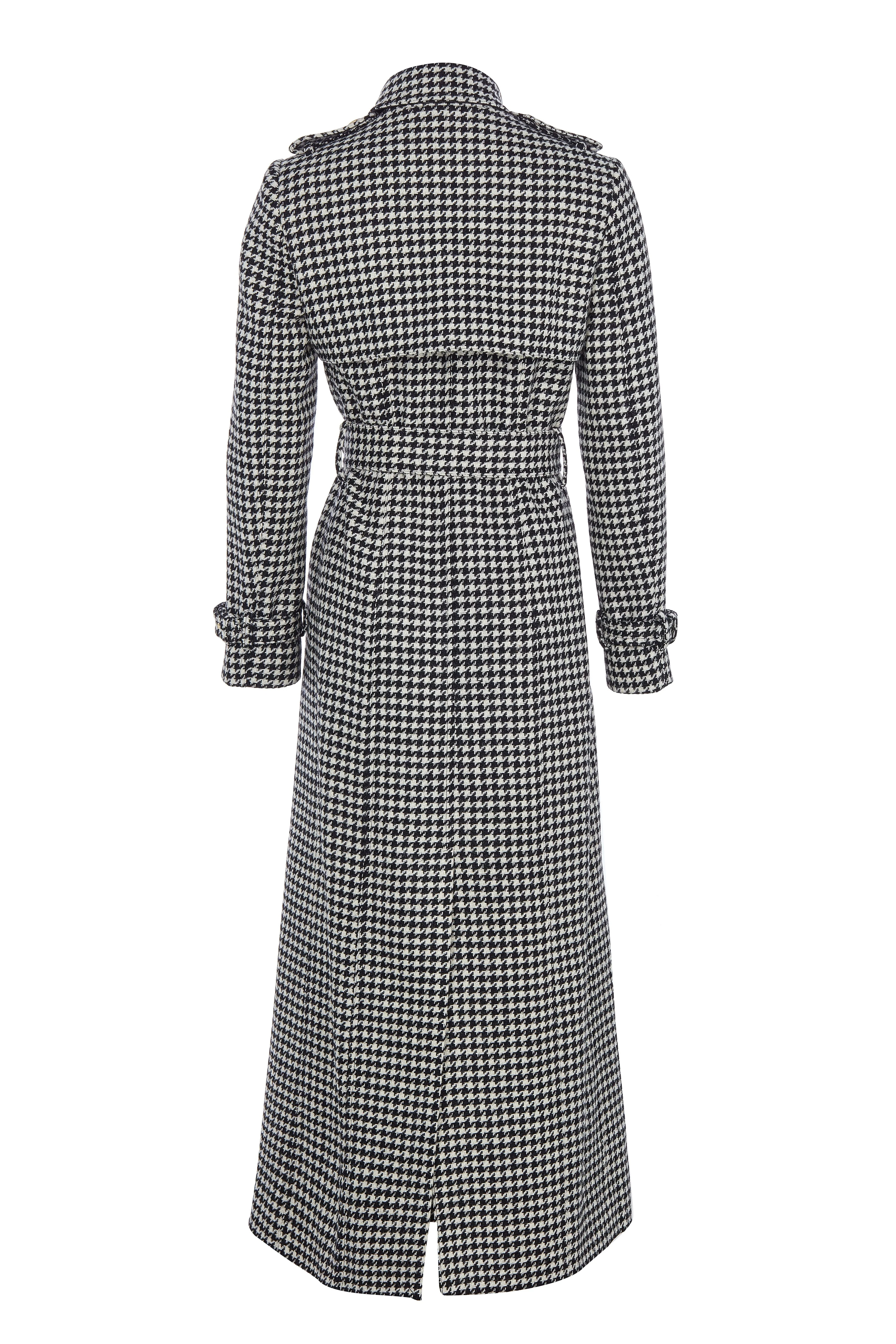 Full Length Marlborough Trench Coat (Houndstooth) - Image 6