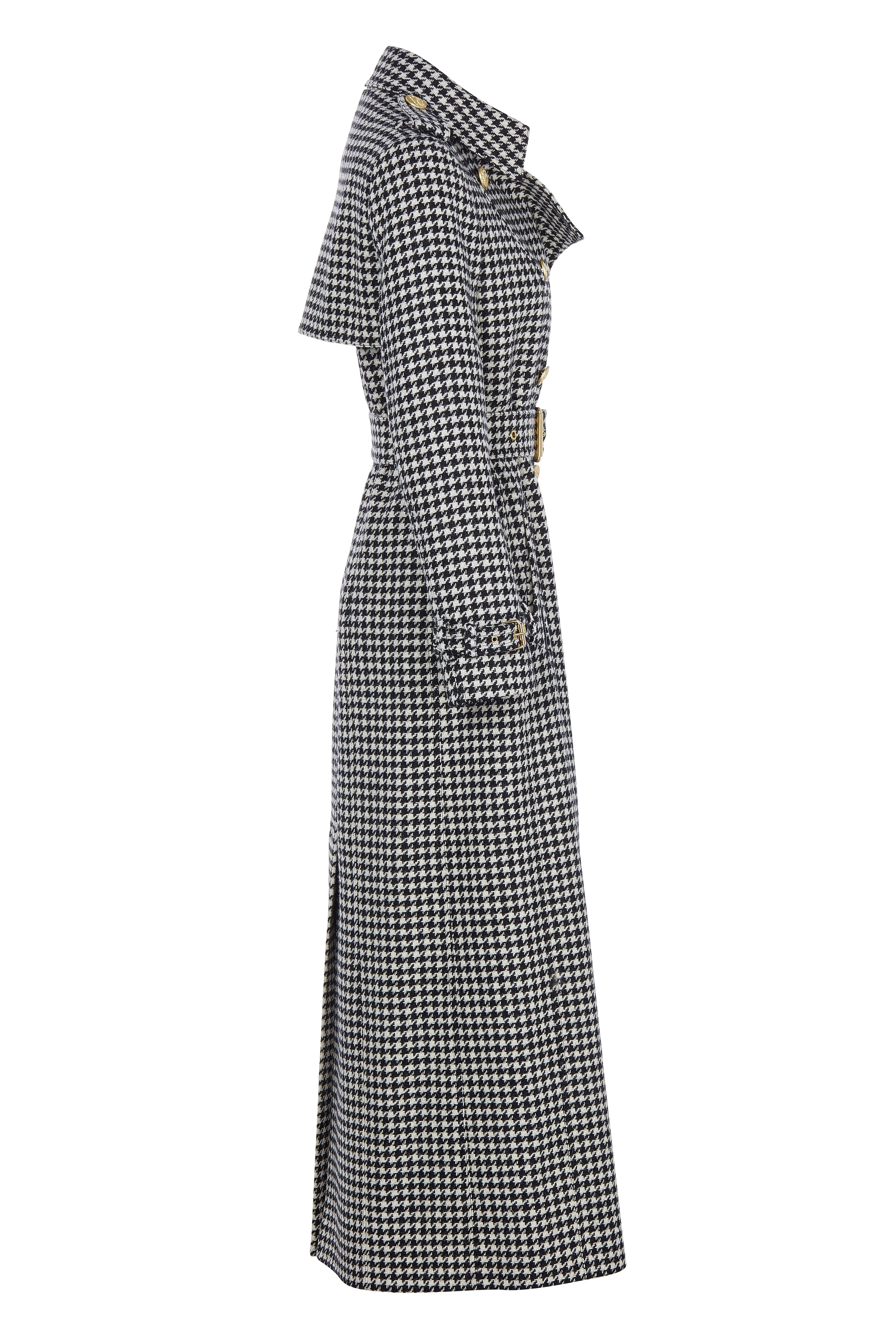 Full Length Marlborough Trench Coat (Houndstooth) - Image 7