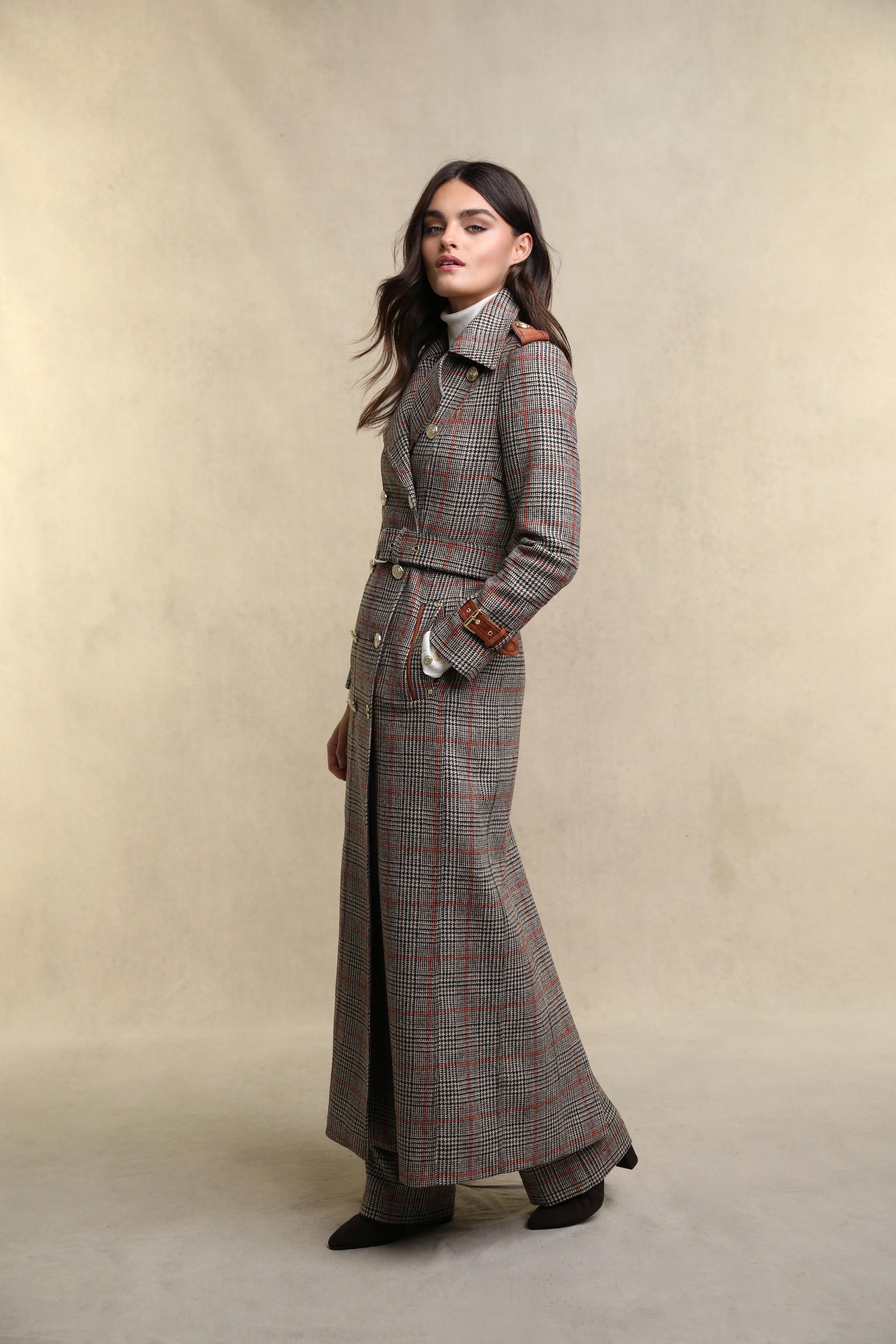 Full Length Marlborough Trench Coat (Orange Windsor) - Image 2
