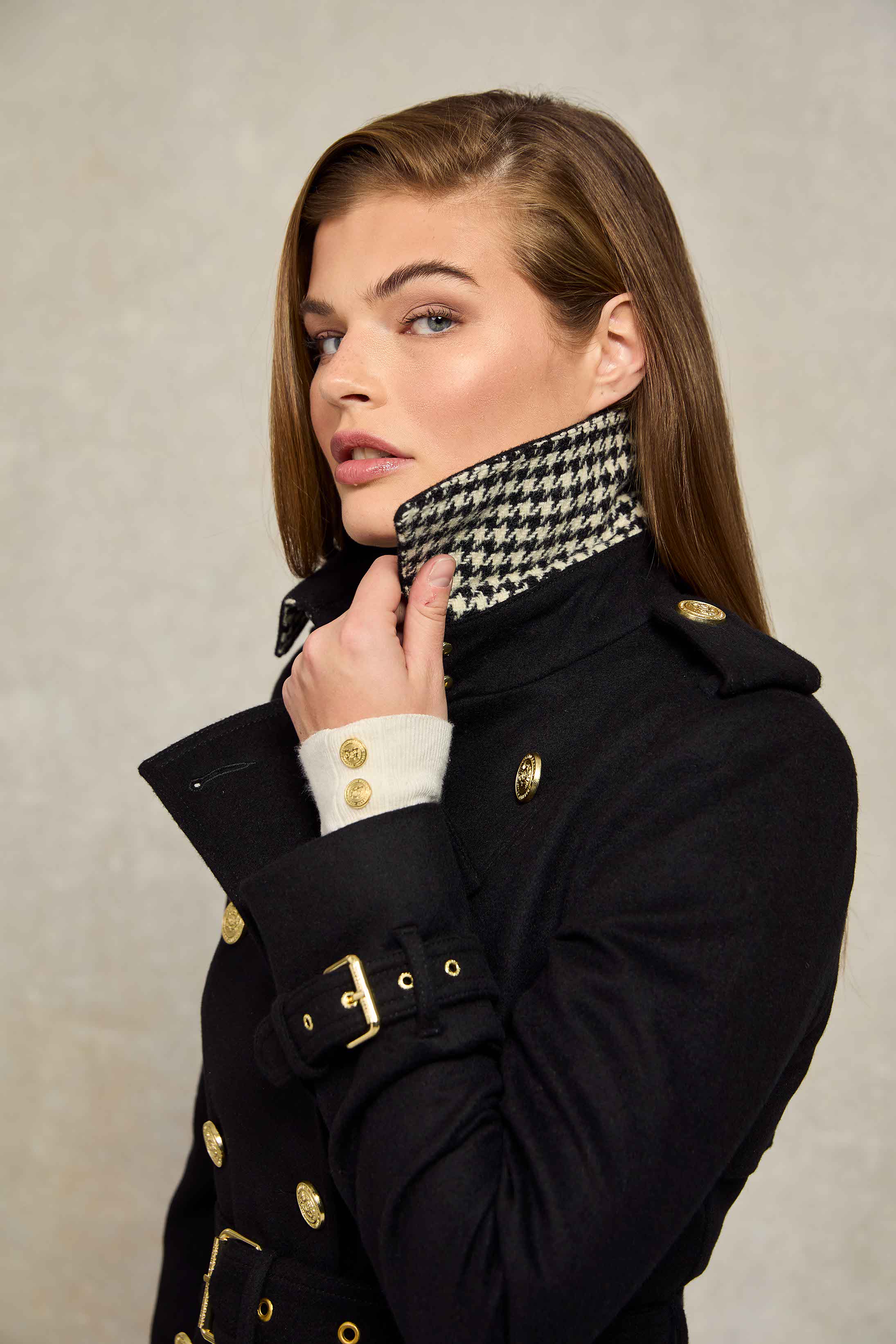 Full Length Marlborough Trench Coat (Soft Black) - Image 6