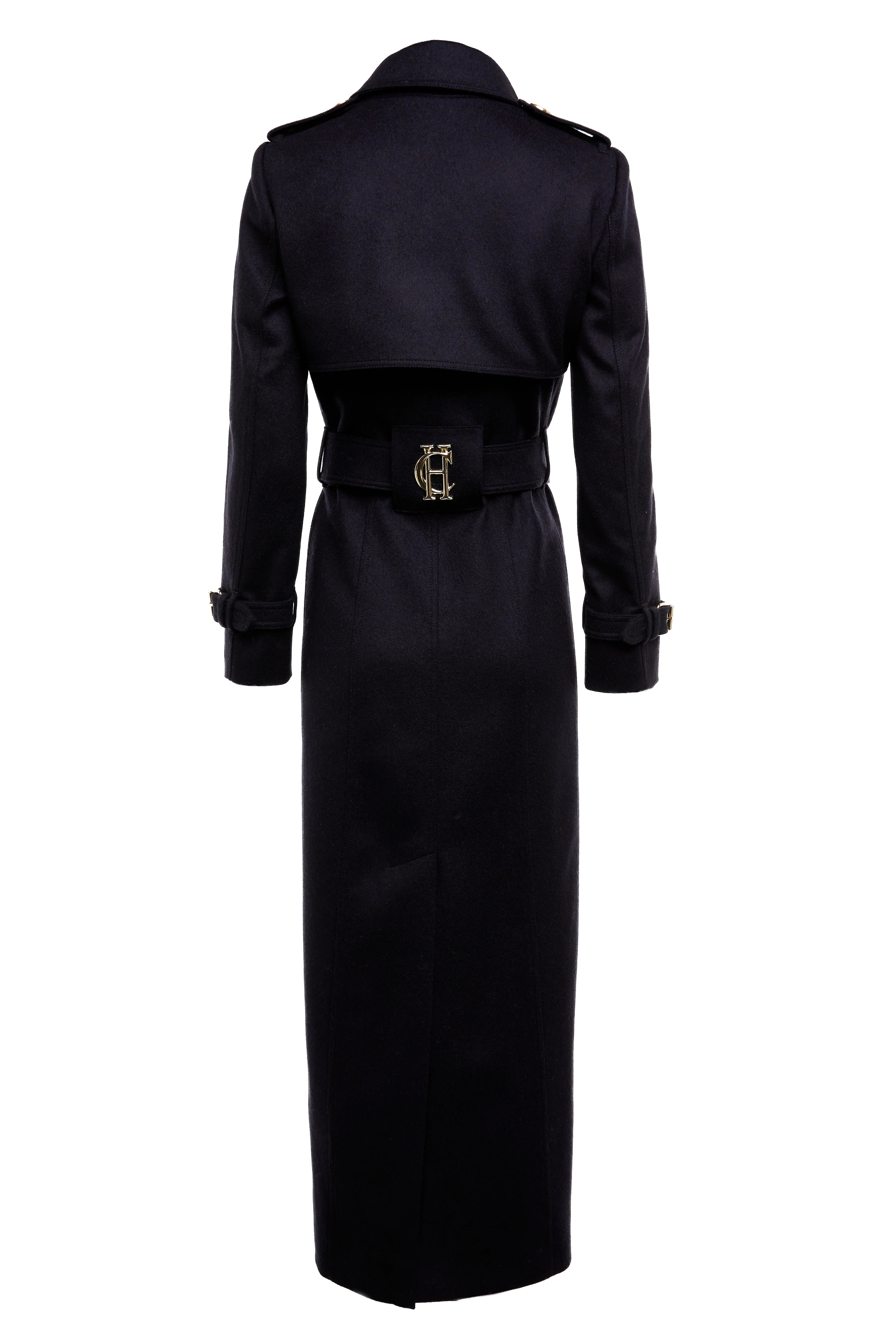 Full Length Marlborough Trench Coat (Soft Navy) - Image 9
