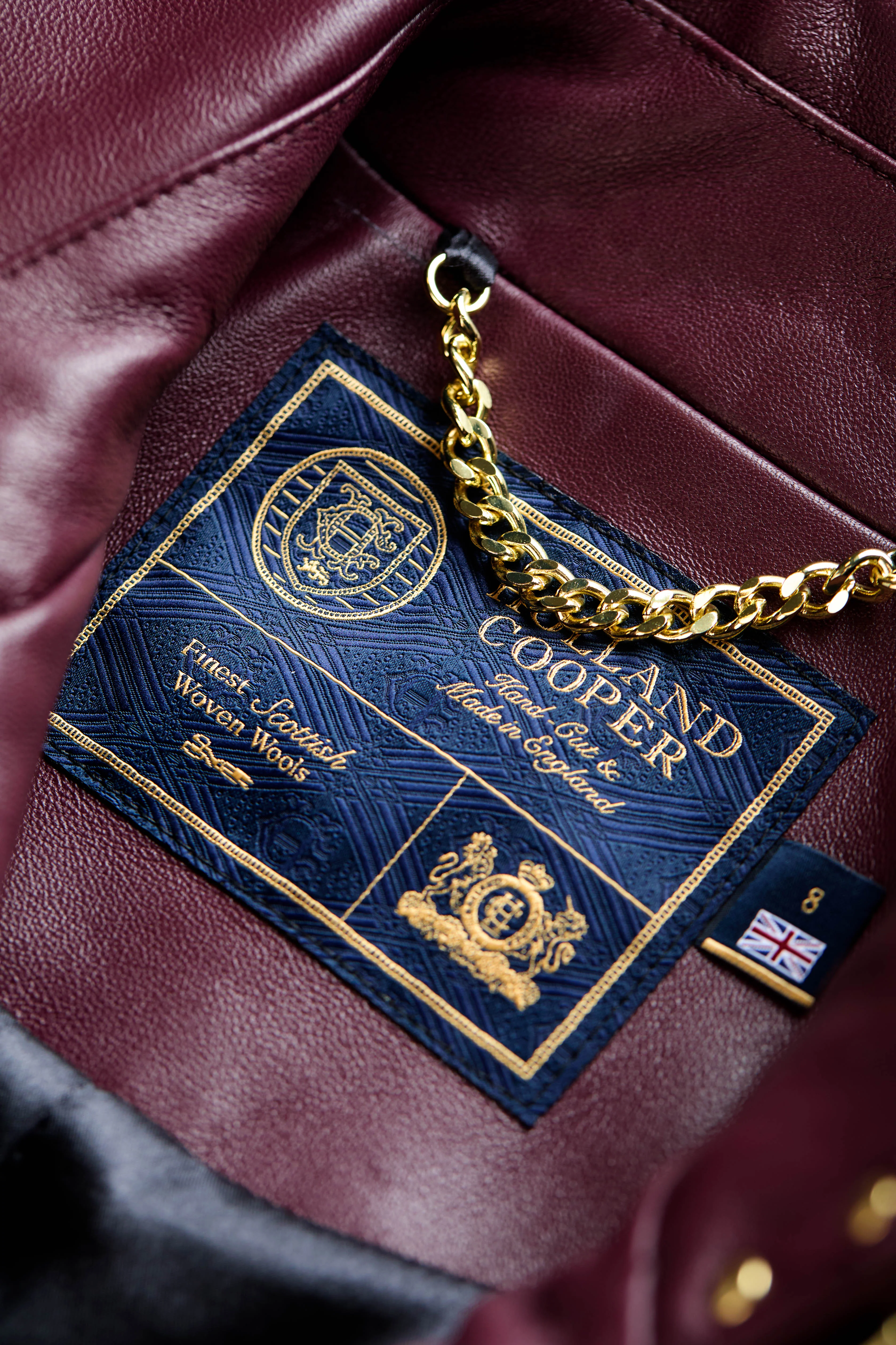 Full Length Marlborough Trench Coat (Valencia Leather Oxblood) - Image 9