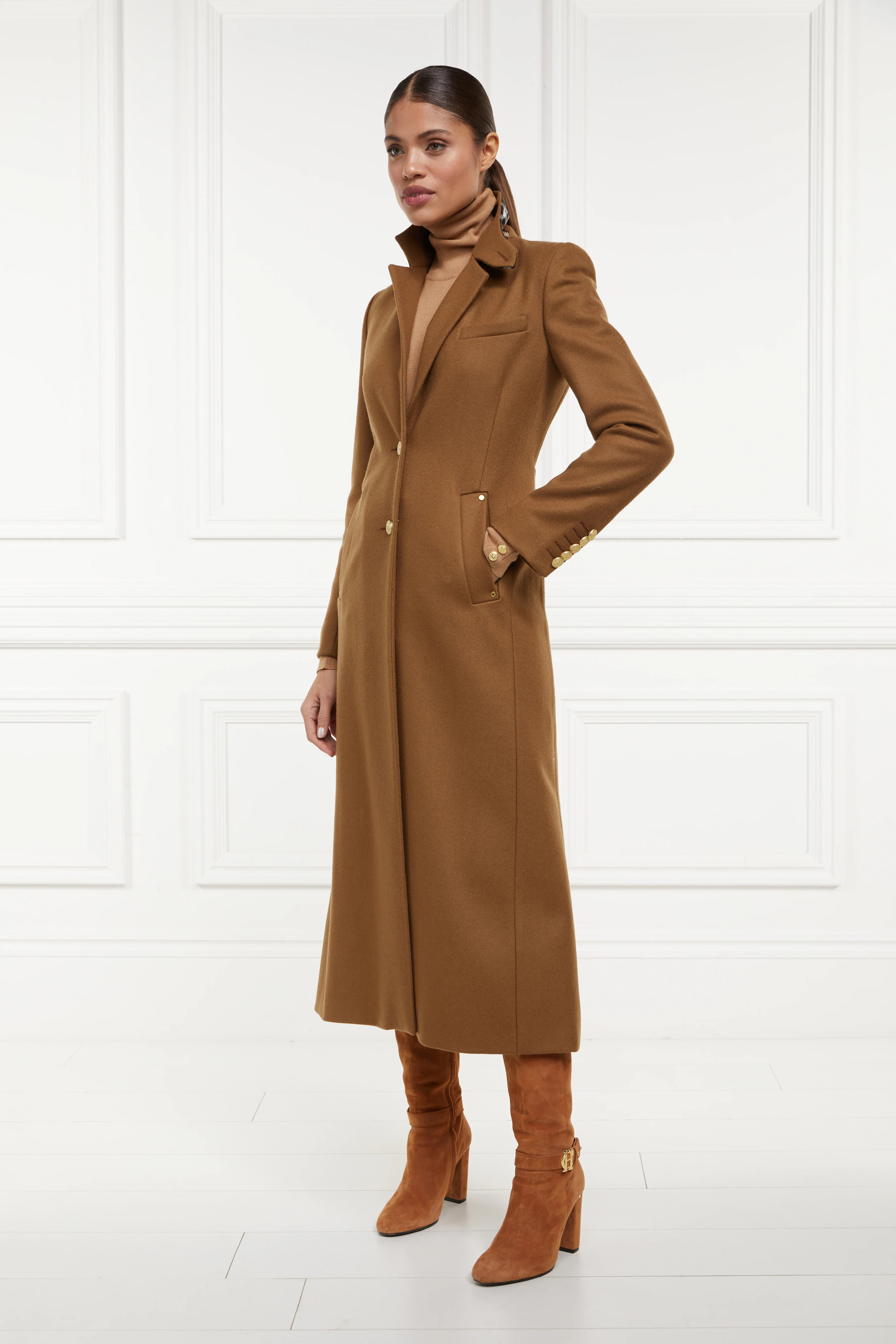Full Length Regency Coat (Dark Camel) - Image 15