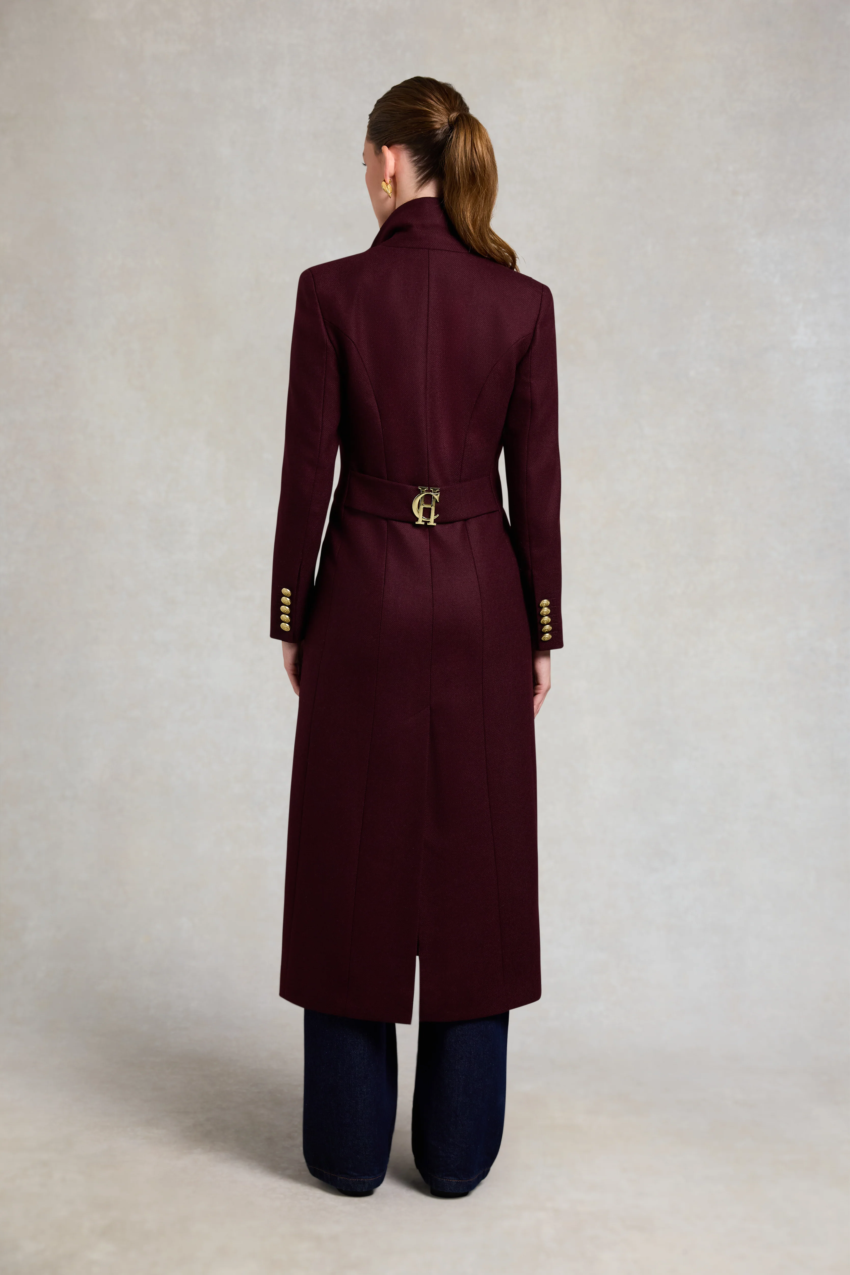Full Length Regency Coat (Mulberry) - Image 2