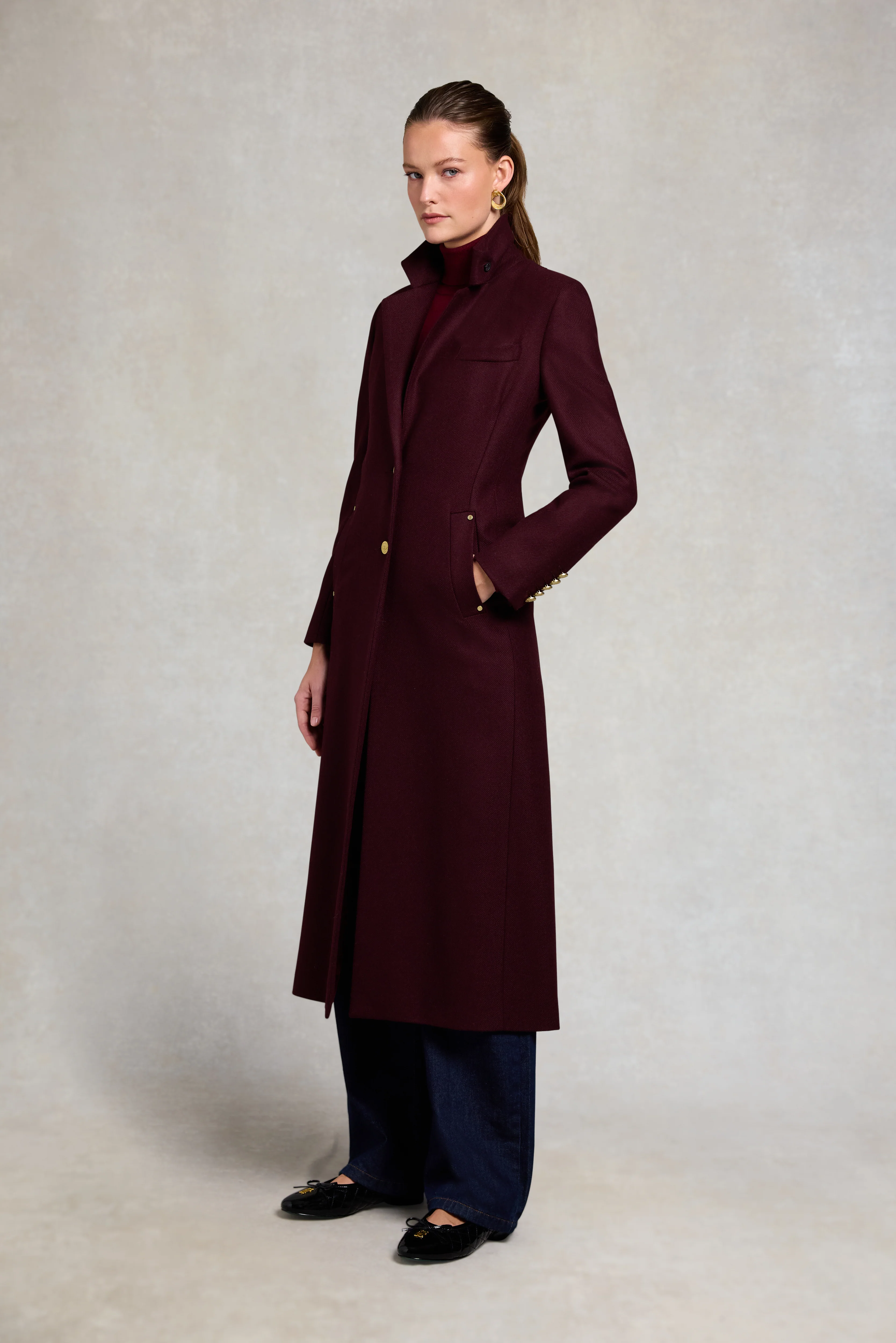 Full Length Regency Coat (Mulberry) - Image 3
