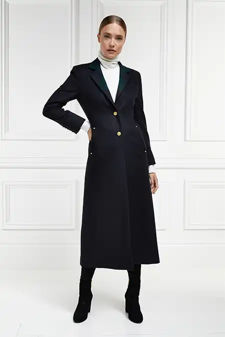 Full Length Regency Coat (Soft Navy Blackwatch) - Image 5
