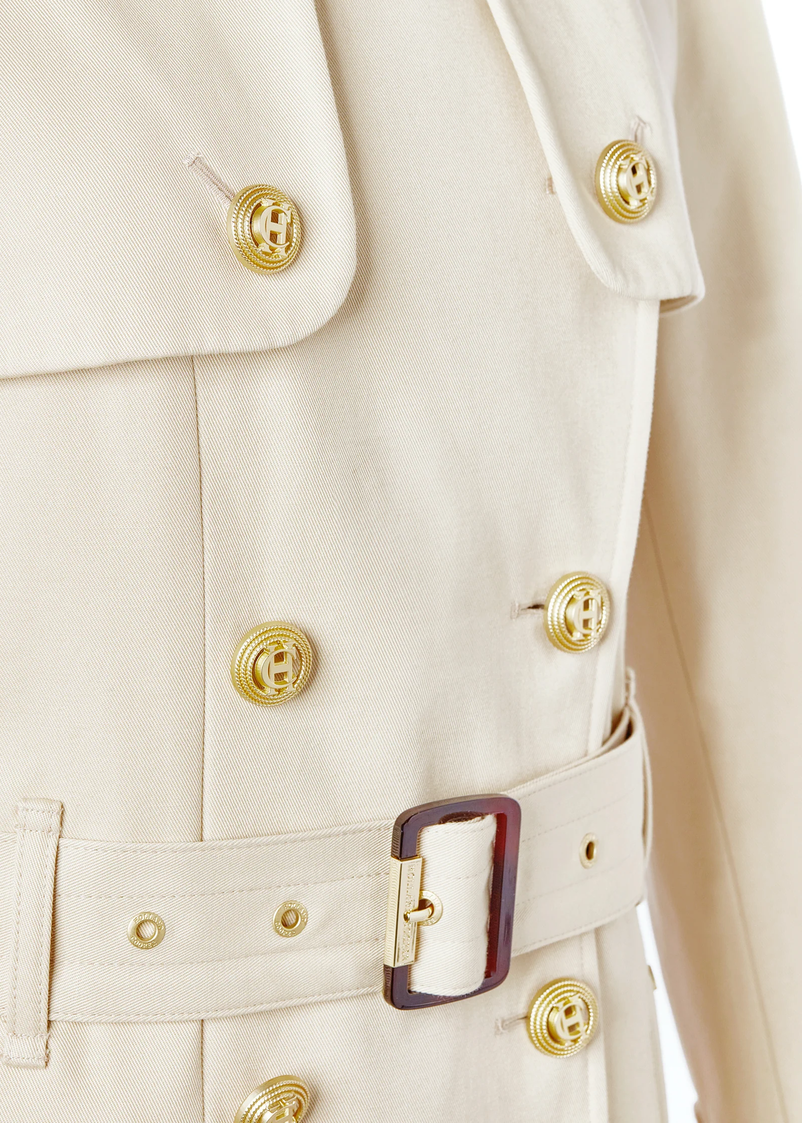 Gatcombe Full Length Trench Coat (Stone) - Image 13