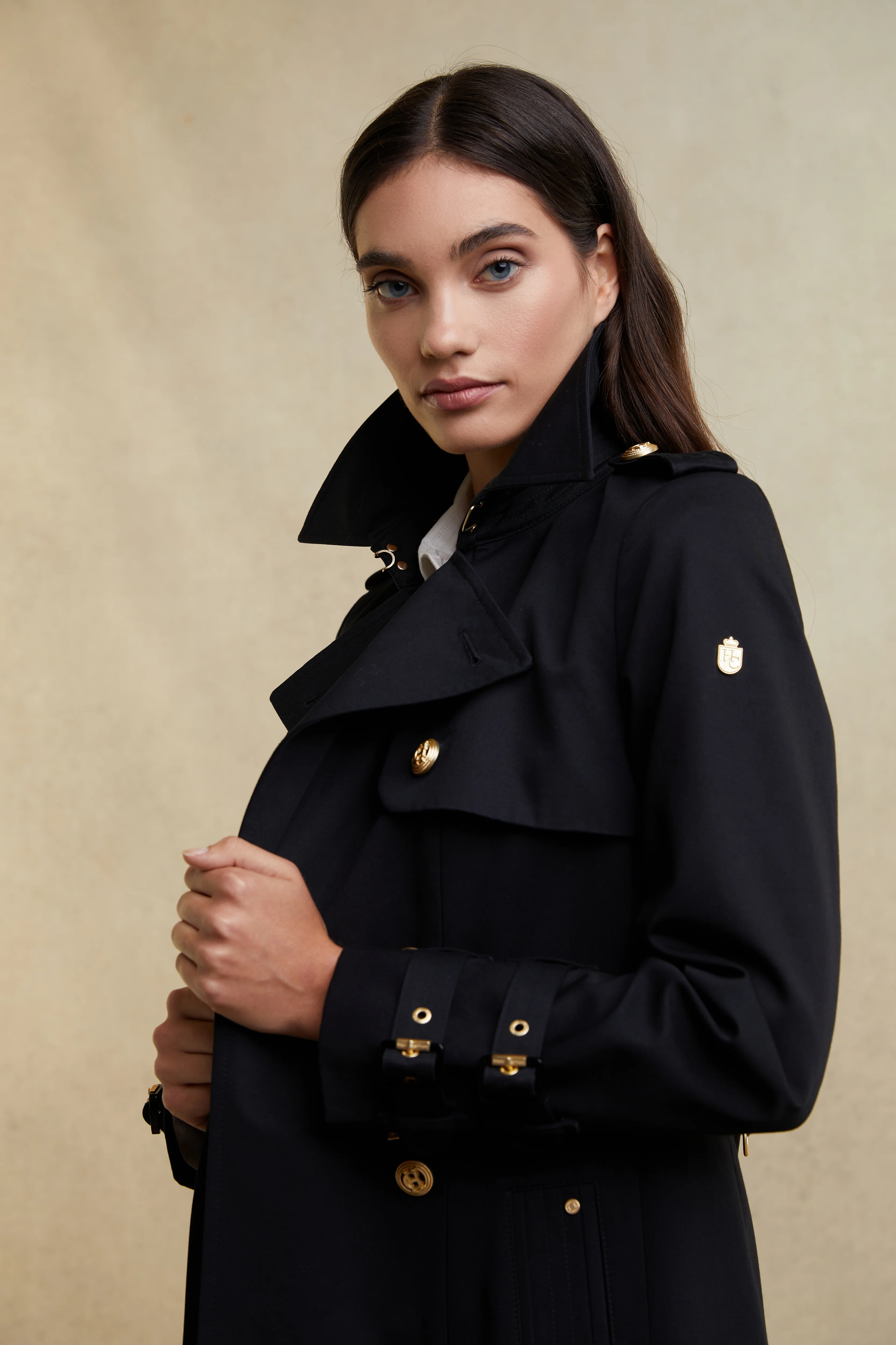 Gatcombe Trench Coat (Black) - Image 3