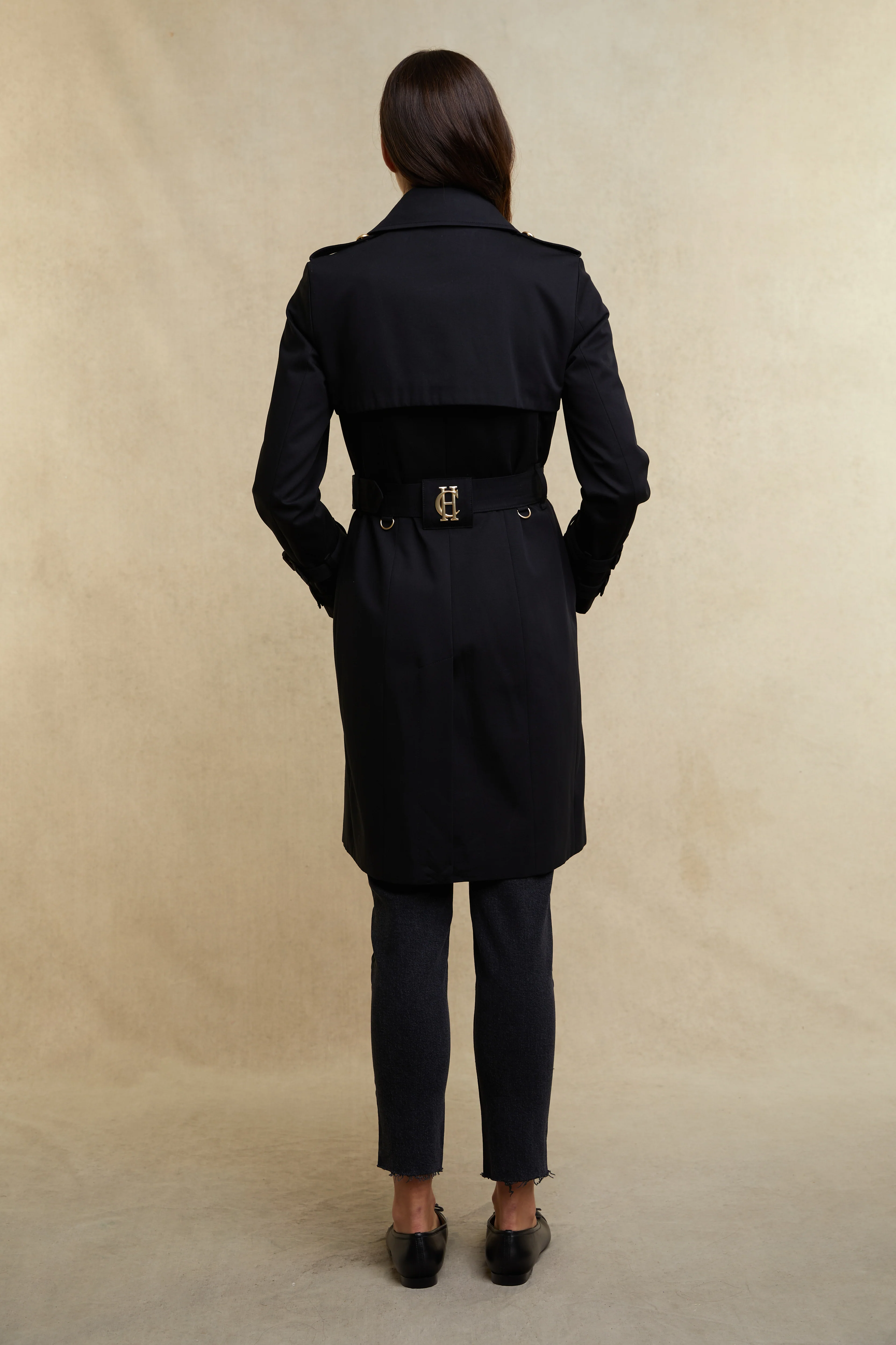 Gatcombe Trench Coat (Black) - Image 8