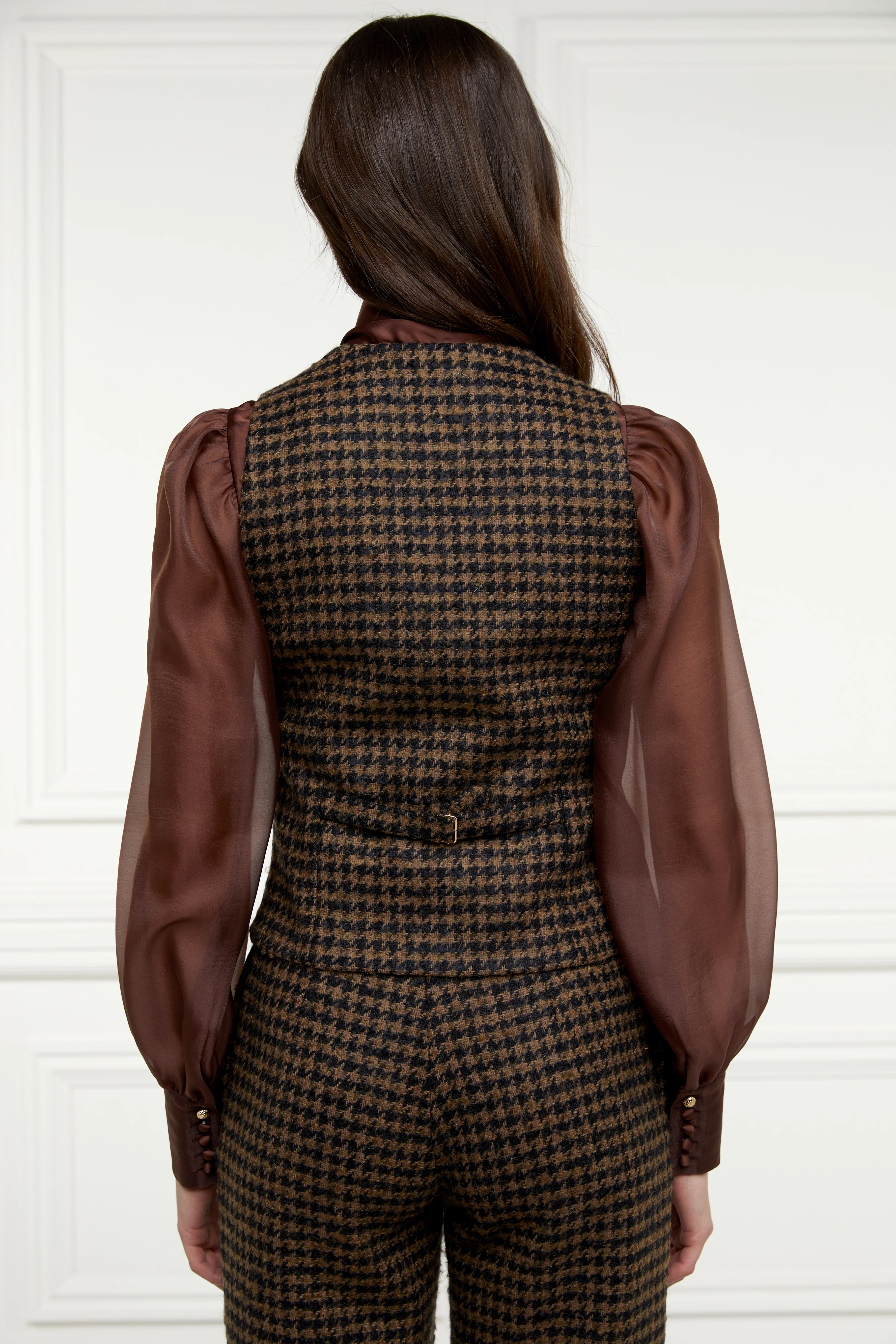 Hampton Waistcoat (Chocolate Houndstooth) - Image 7