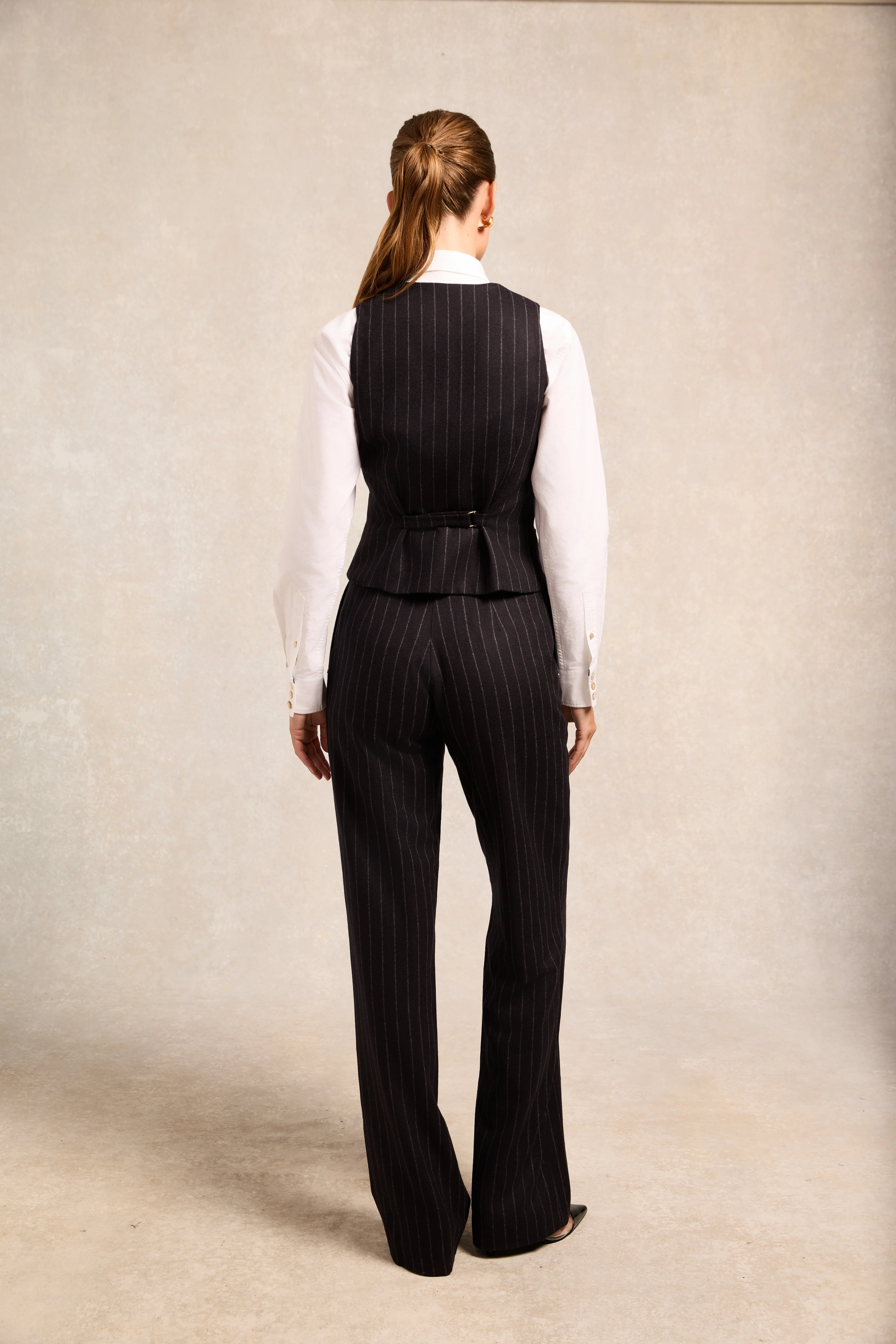 Hampton Waistcoat (Navy Chalk Pinstripe) - Image 5
