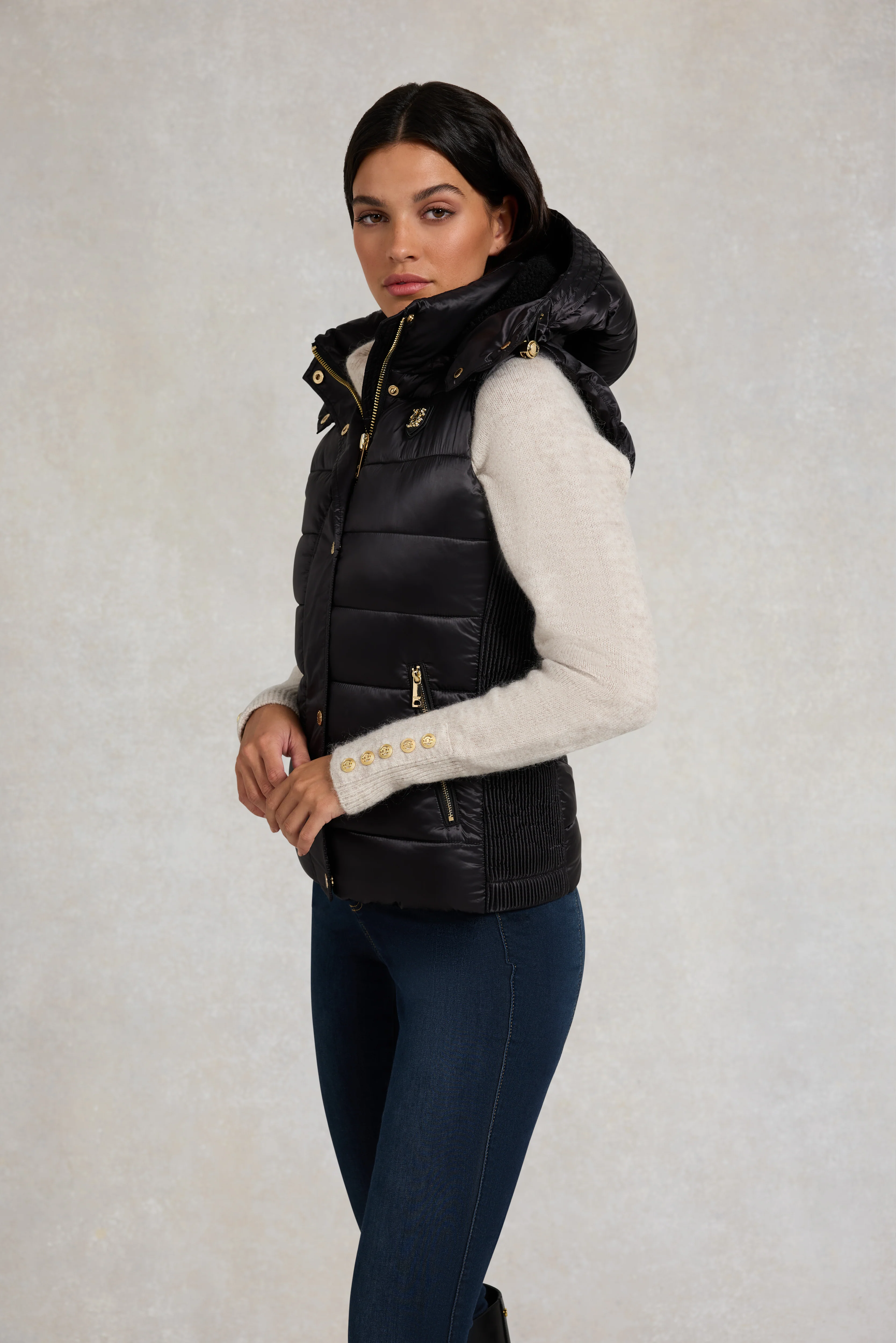 Harlow Sherpa Gilet (Deep Black) - Image 7