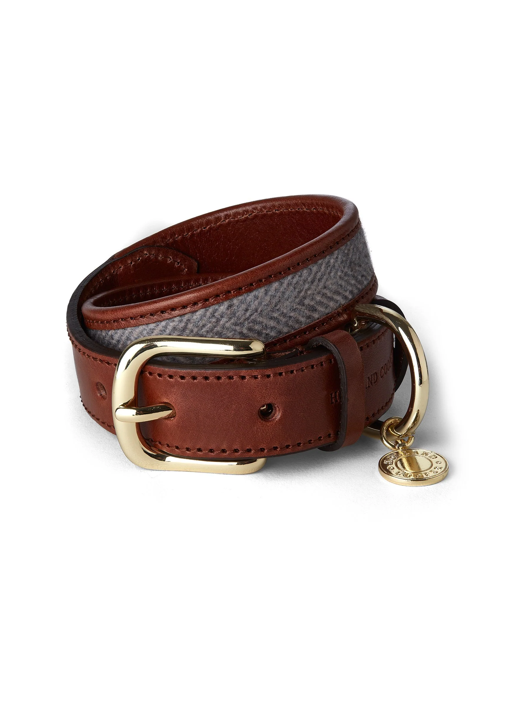 HC Classic Dog Collar (Chestnut & Tweed) - Image 2