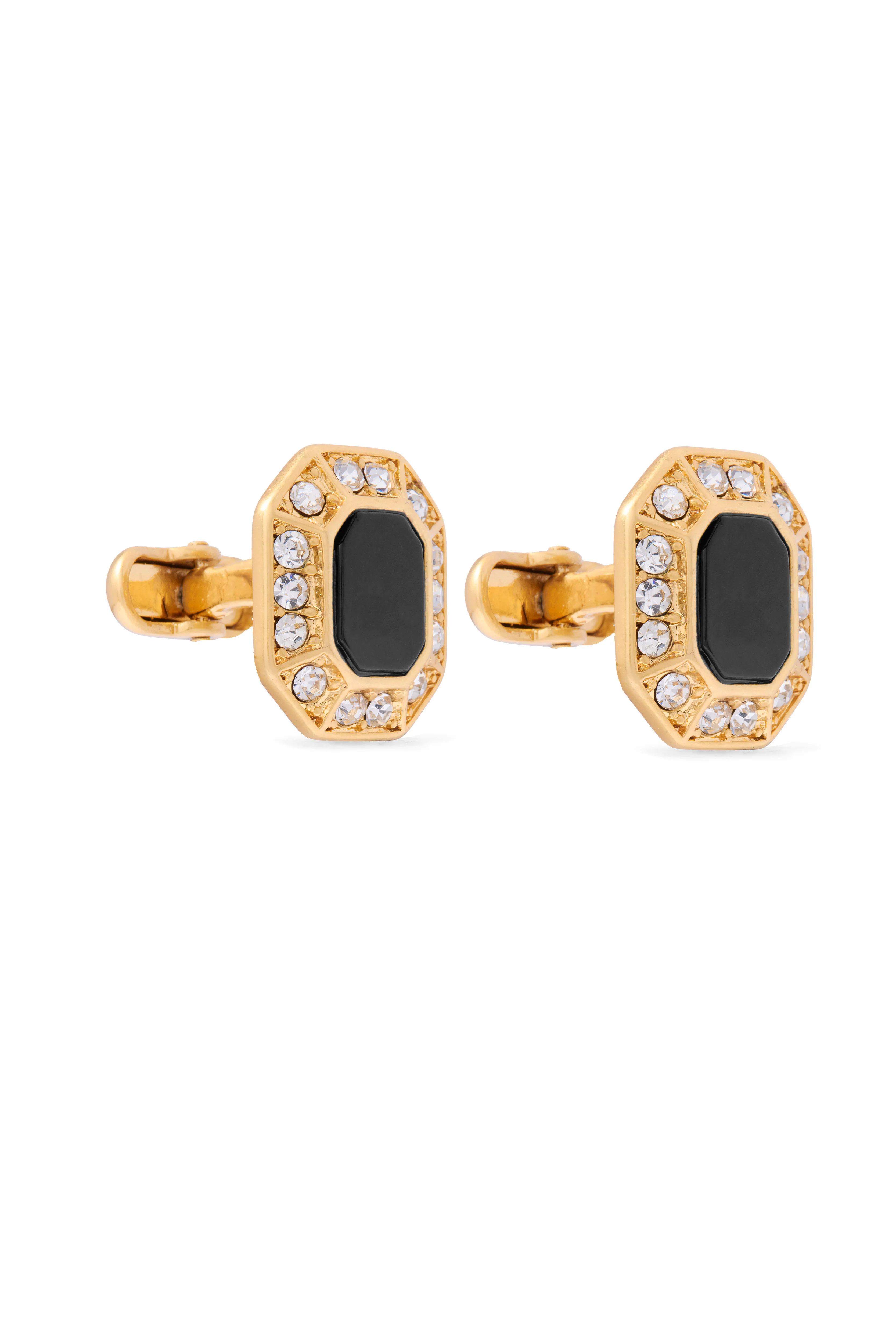 HC Luxury Cufflink (Onyx Gold) - Image 3