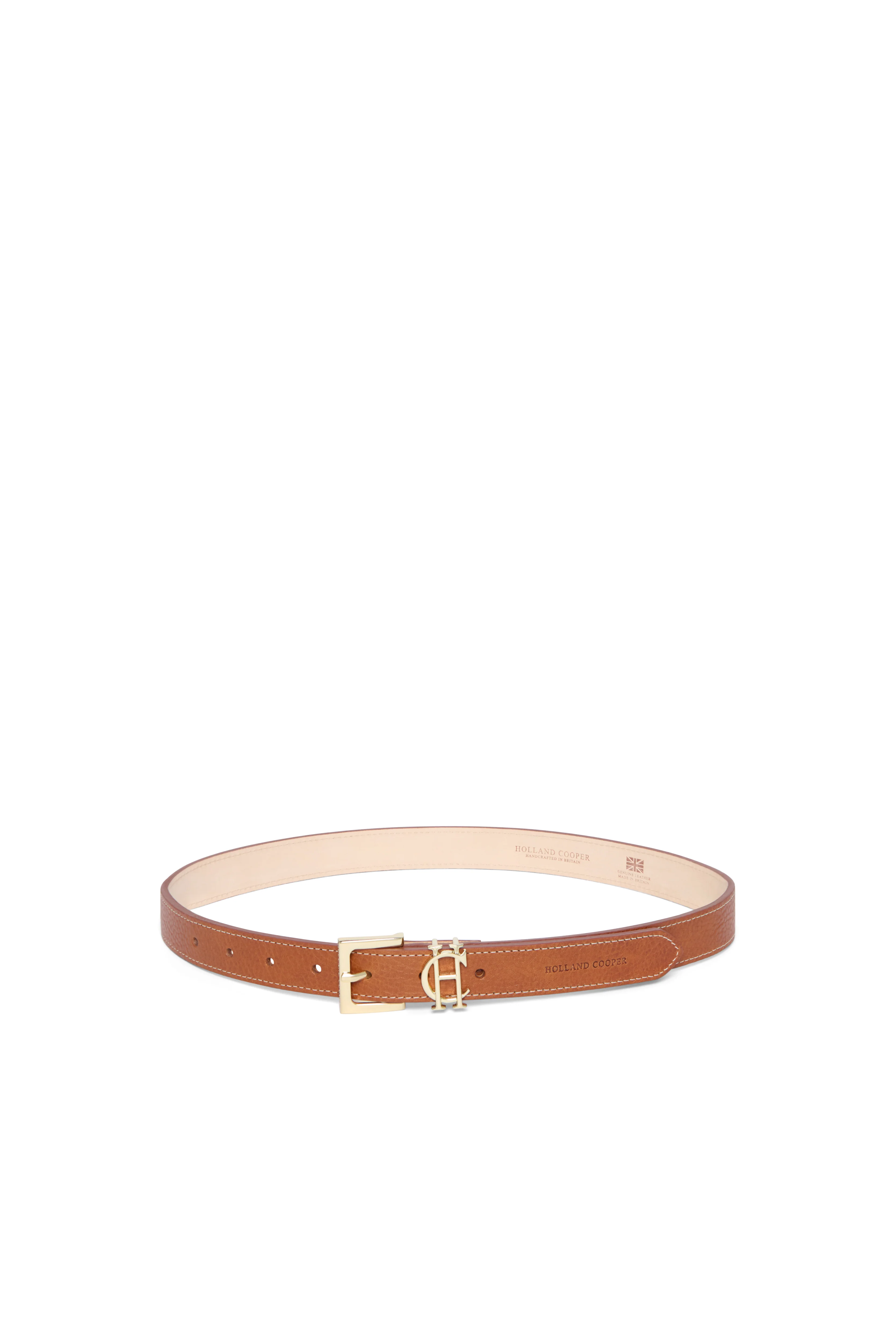 HC Slim Logo Belt (Whiskey Leather) - Image 2