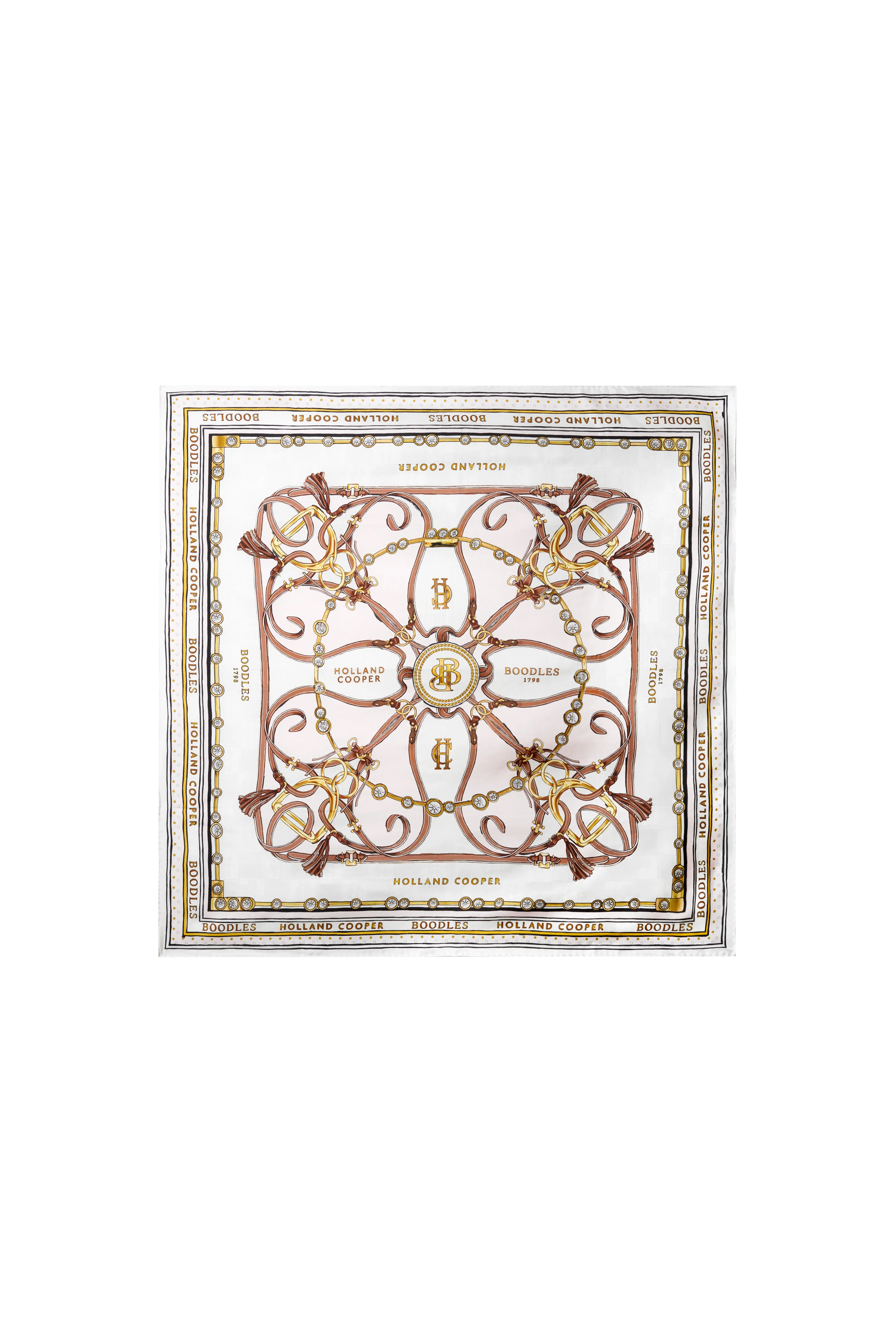 HC x Boodles Silk Scarf (Gold) - Image 2