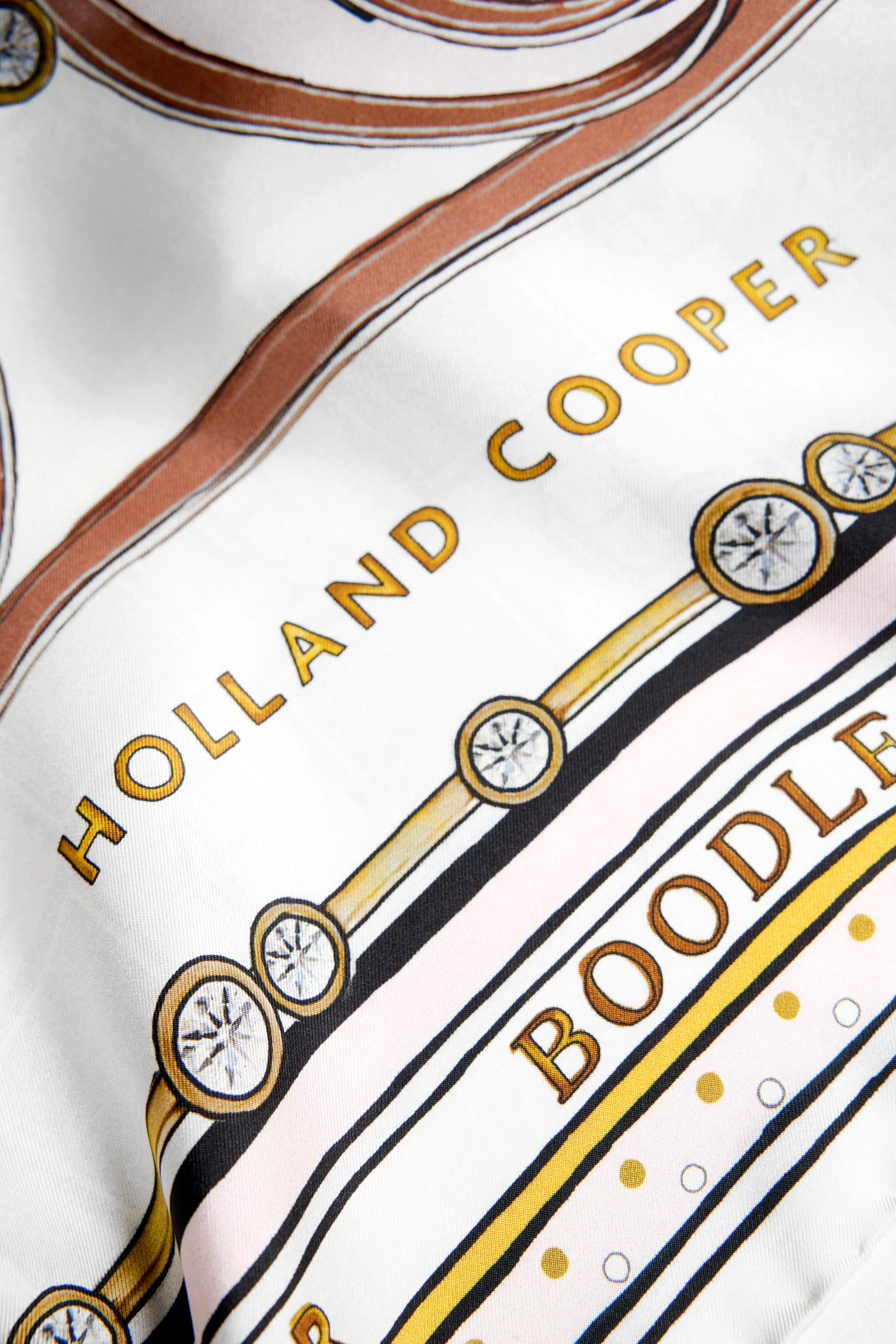 HC x Boodles Silk Scarf (Gold) - Image 4