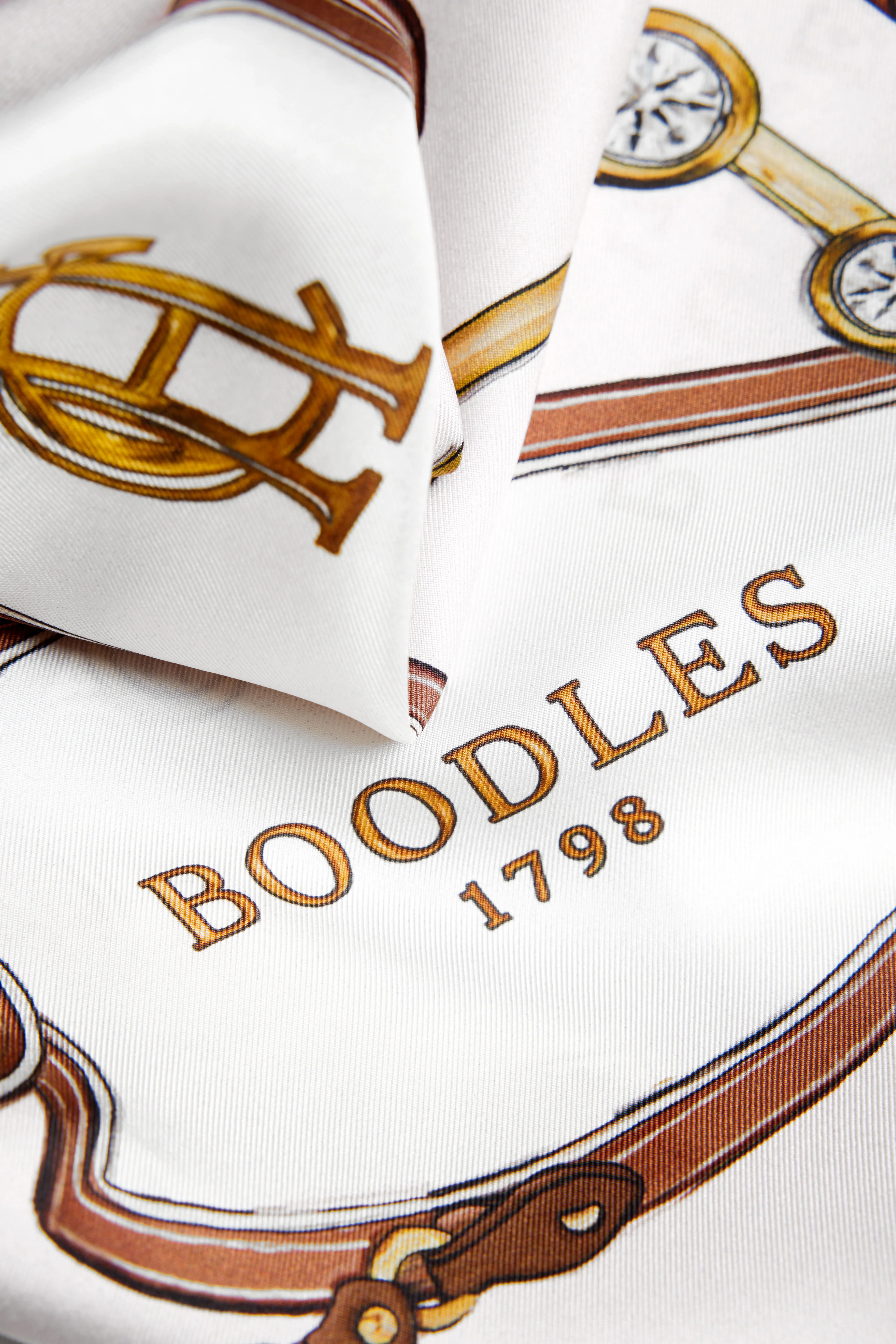 HC x Boodles Silk Scarf (Gold) - Image 5