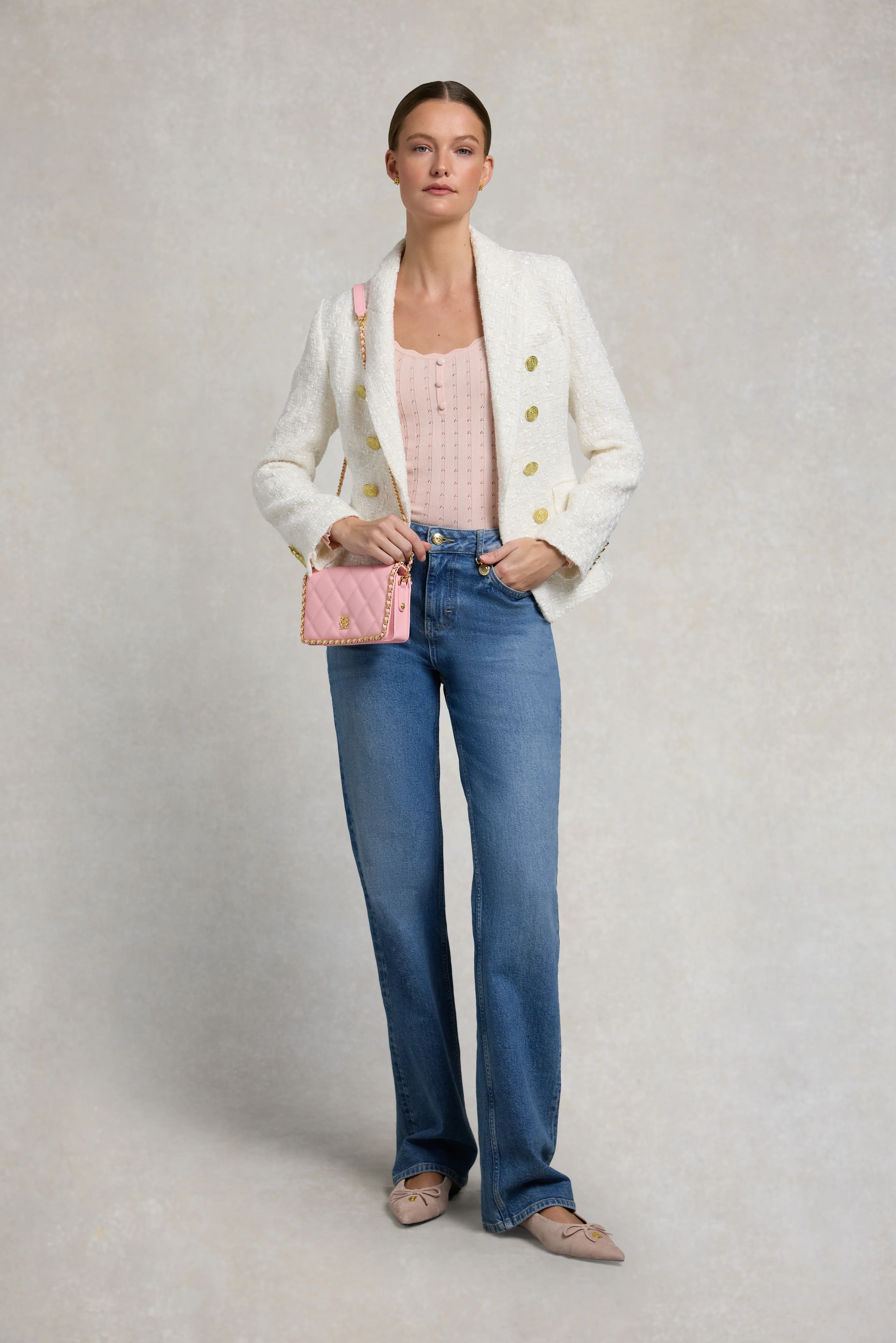 Helen Knitted Longsleeve Top (Pink) - Image 3