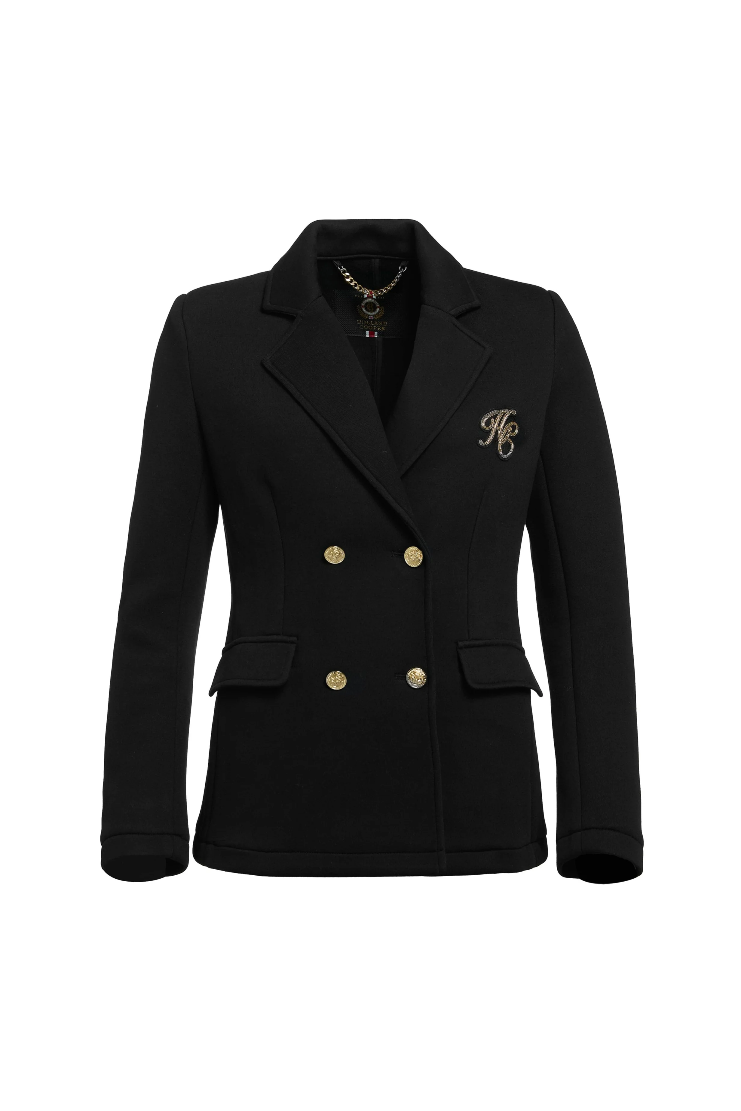 Henley Double Breasted Blazer (Black) - Image 4