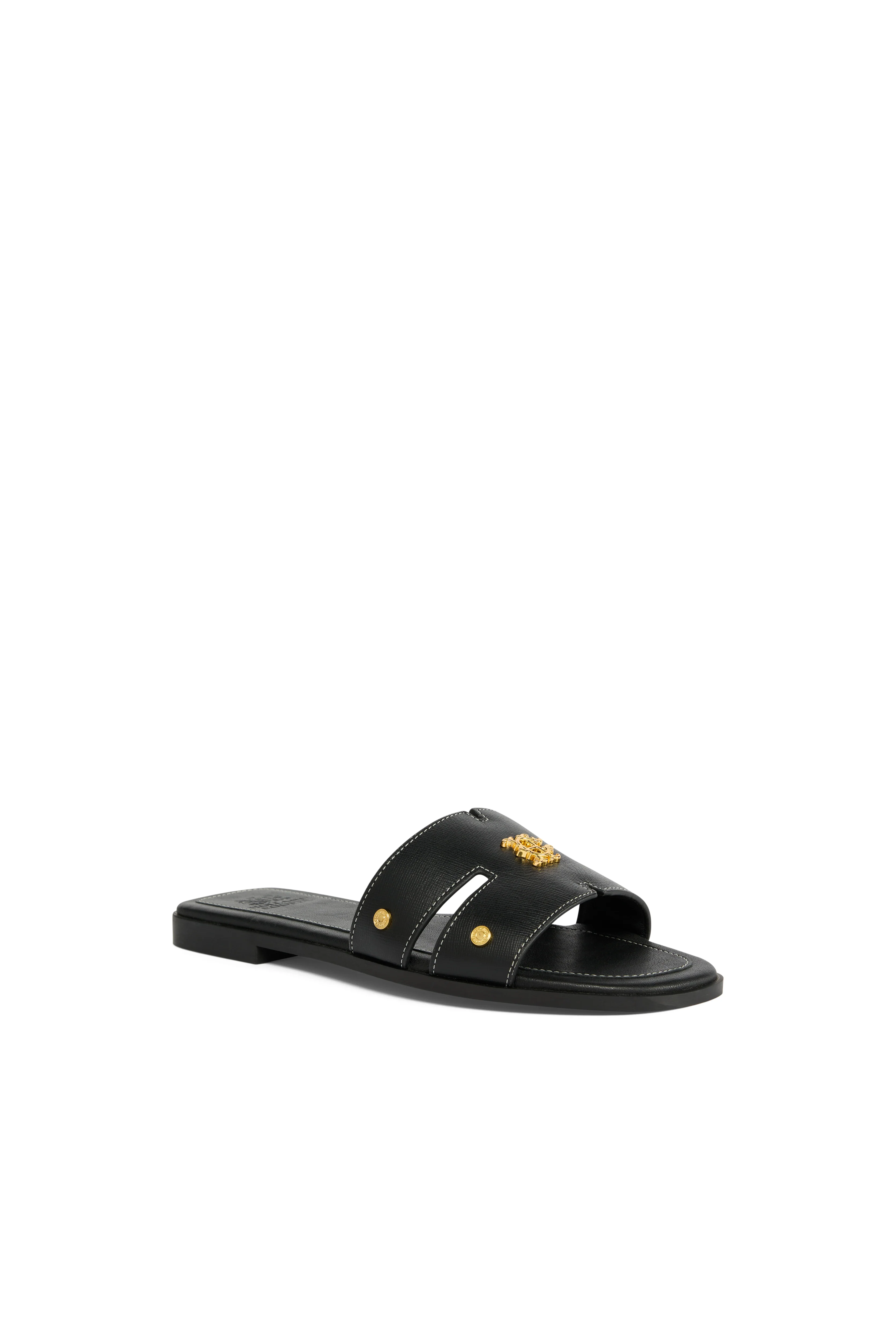 Heraldic Monogram Slides (Black Saffiano) - Image 6