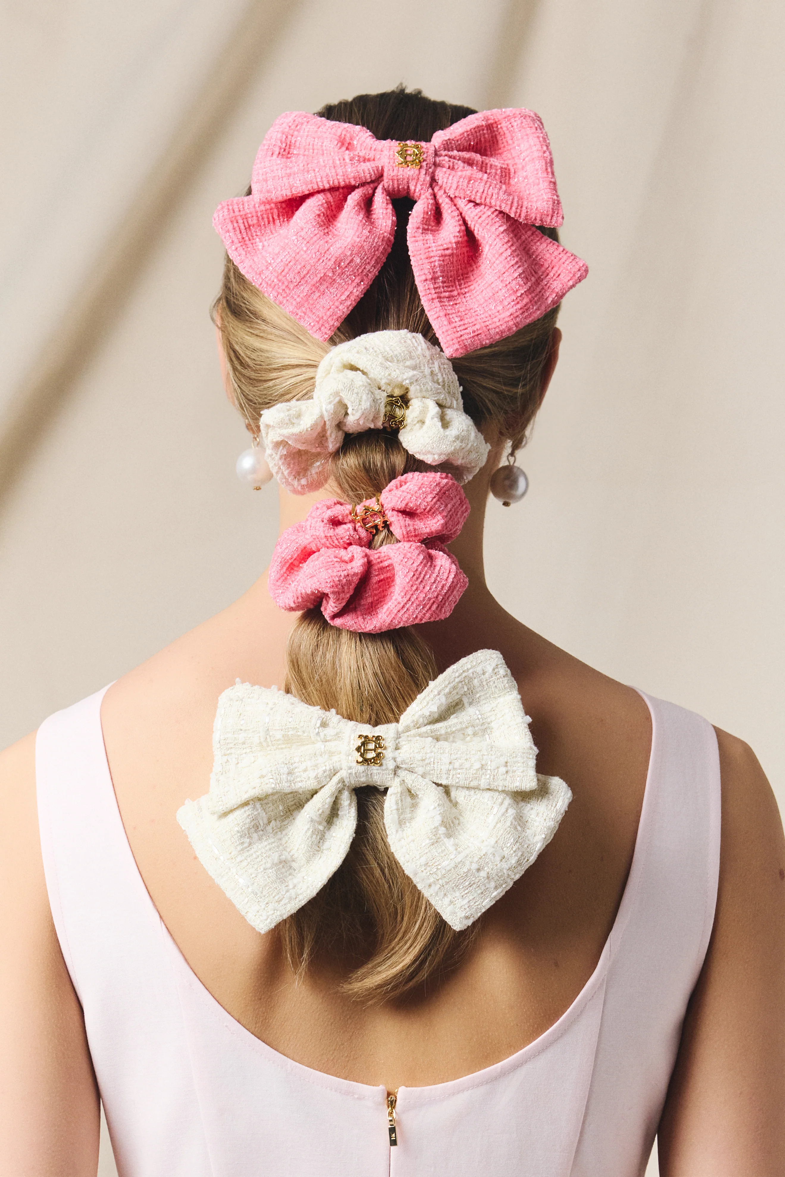 Heritage Bow (Hot Pink Boucle) - Image 3