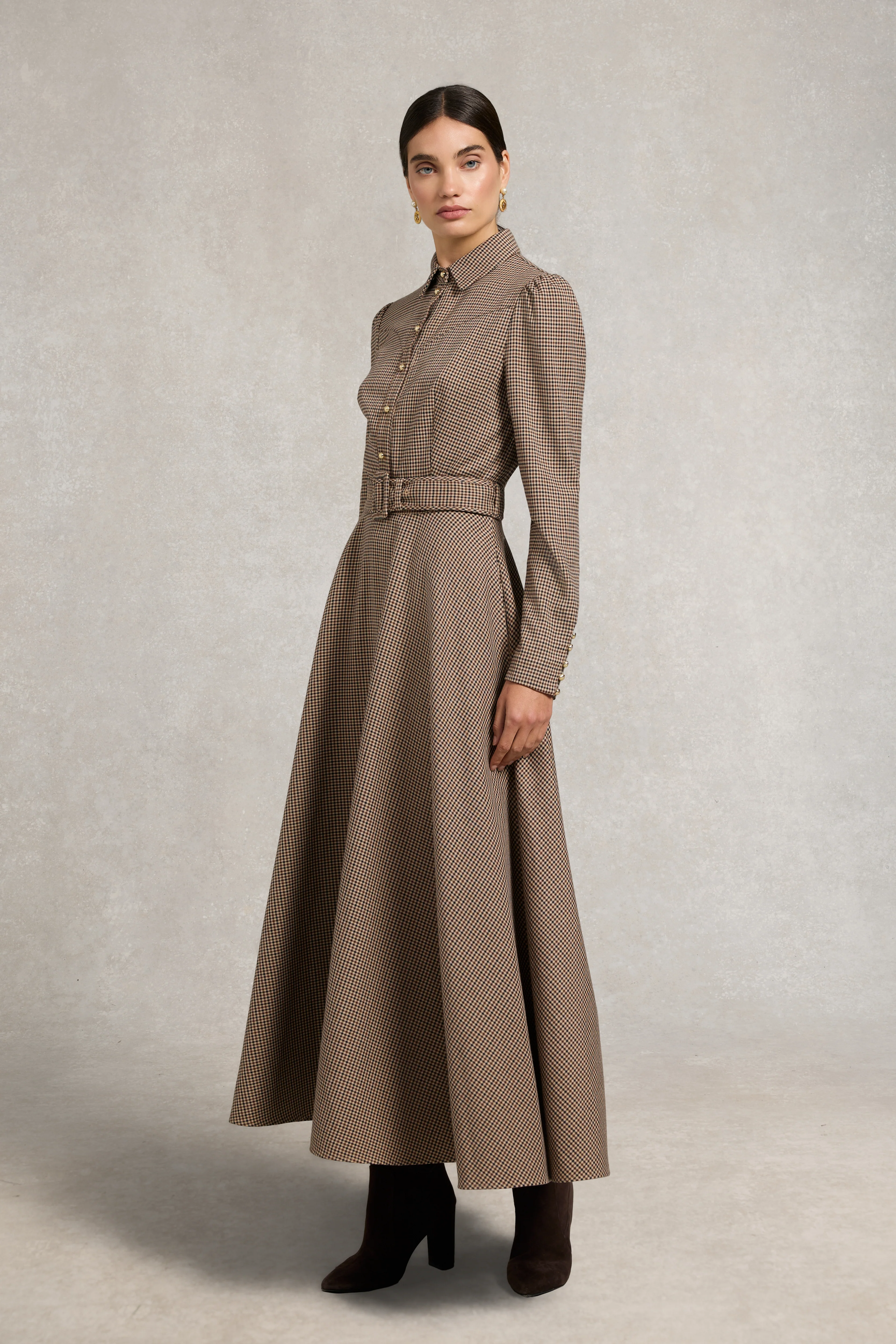 Heritage Dress (Coffee Gingham) - Image 3