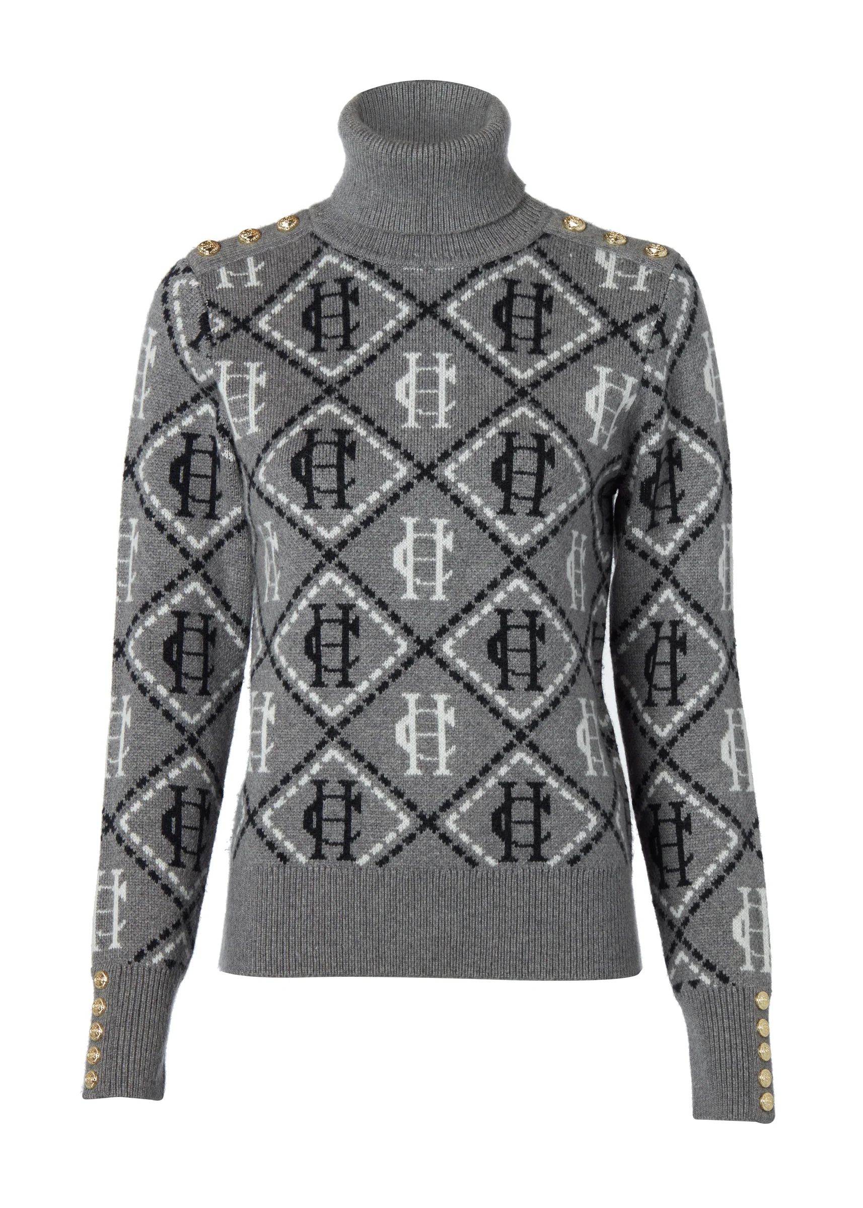 Heritage Knit Jumper (Logo Grey Marl) - Image 4