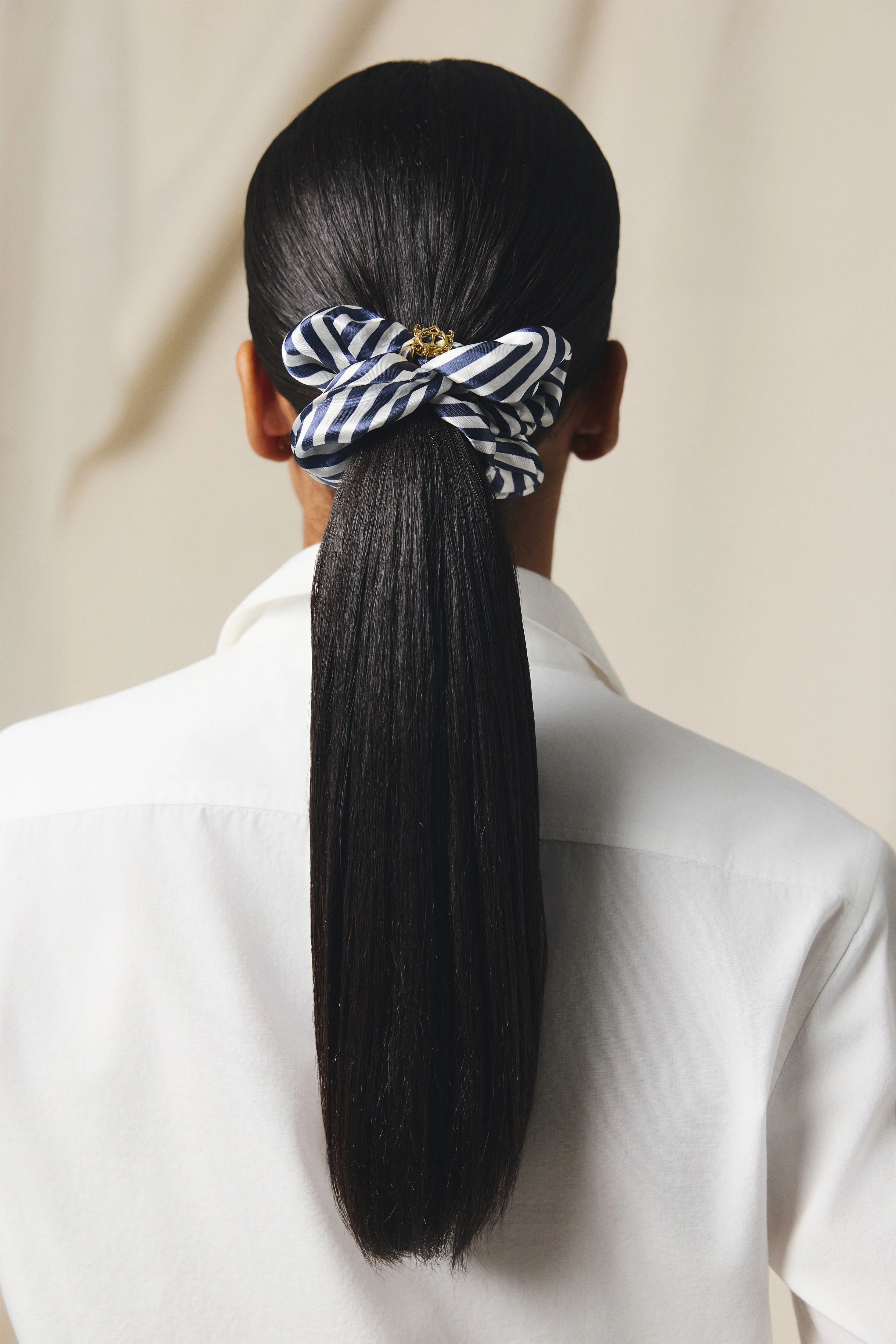 Heritage Scrunchie (Navy Stripe)