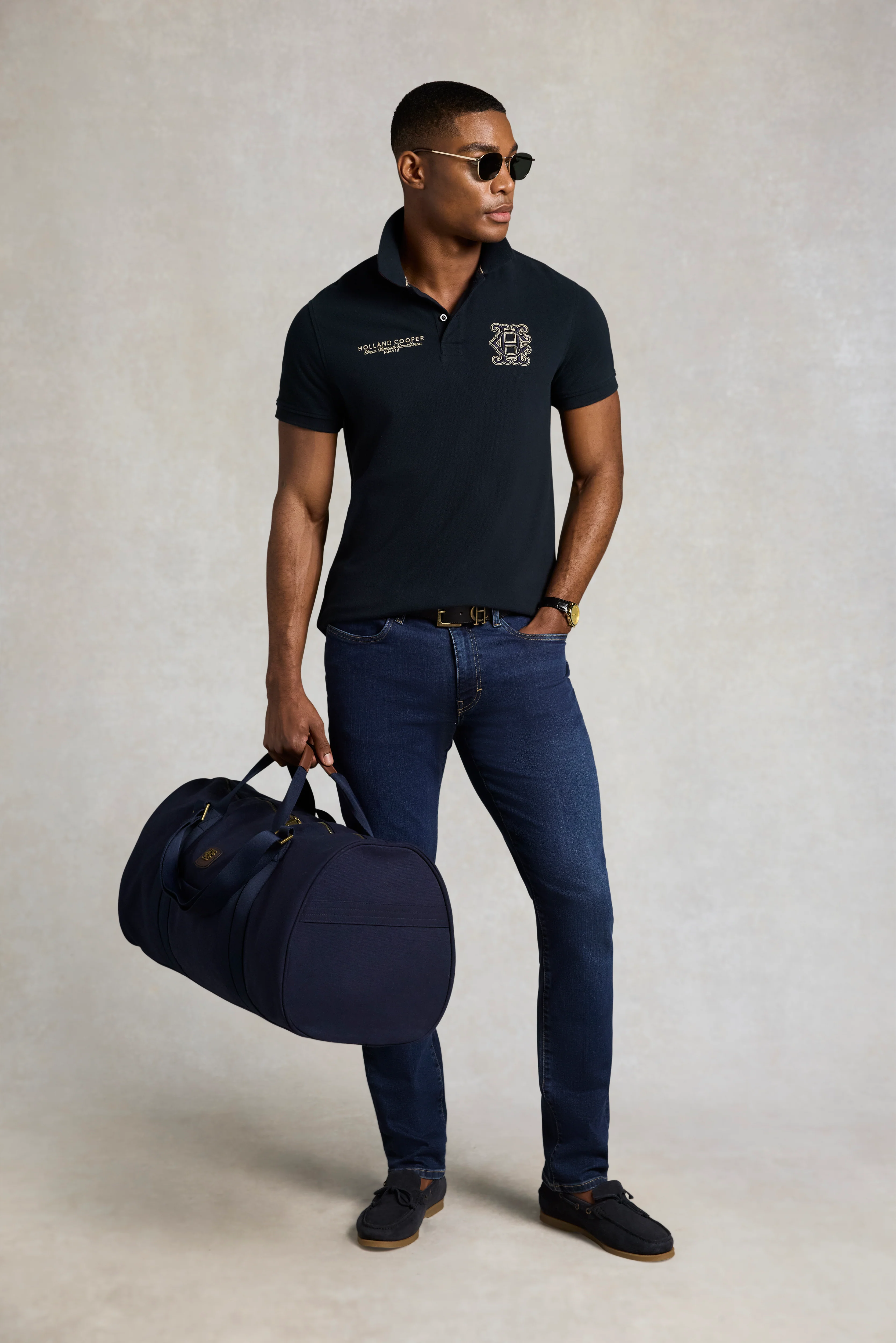 Men's Heritage Short Sleeve Polo Shirt (Ink Navy) - Image 3