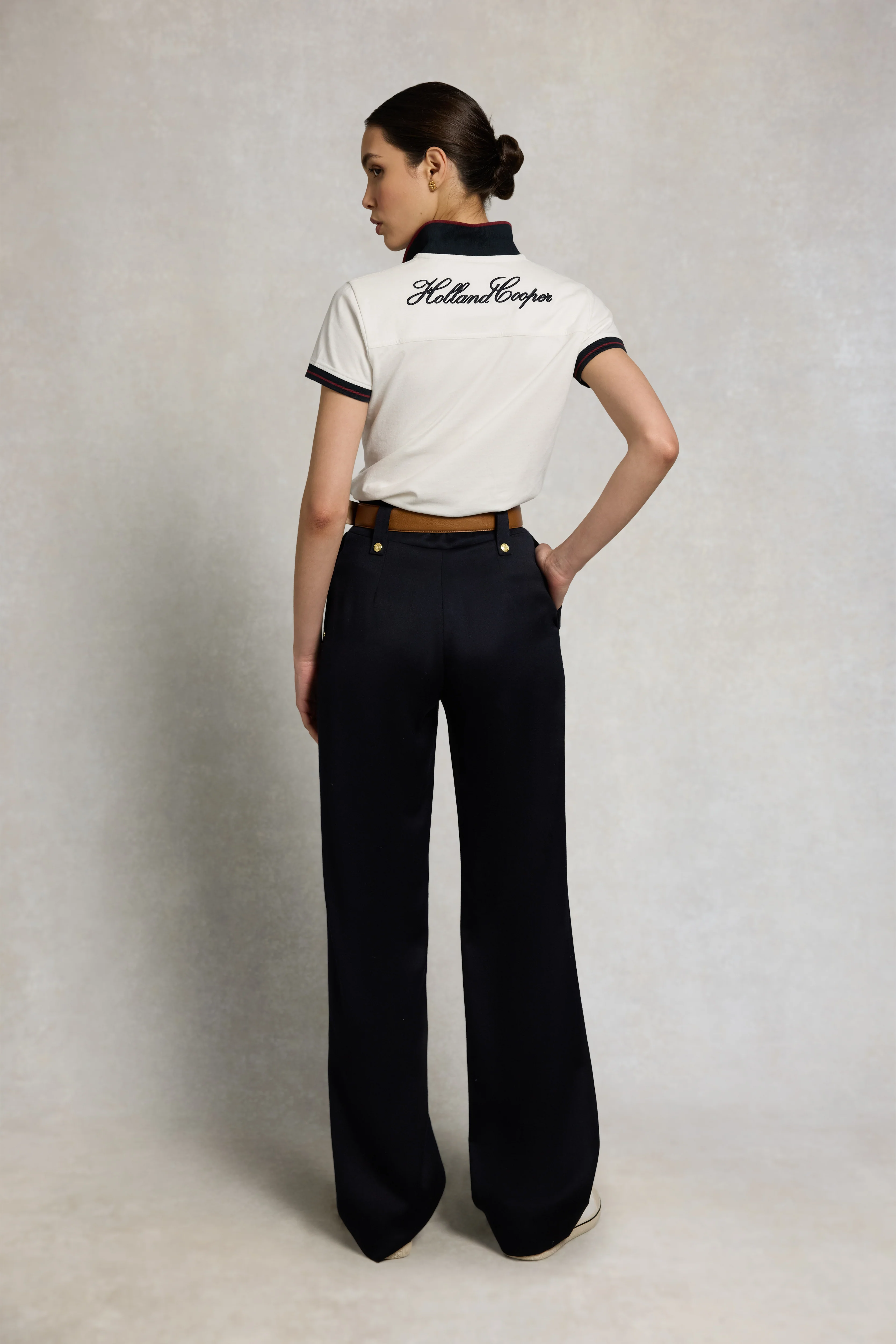 Heritage Short Sleeve Polo Shirt (White) - Image 3