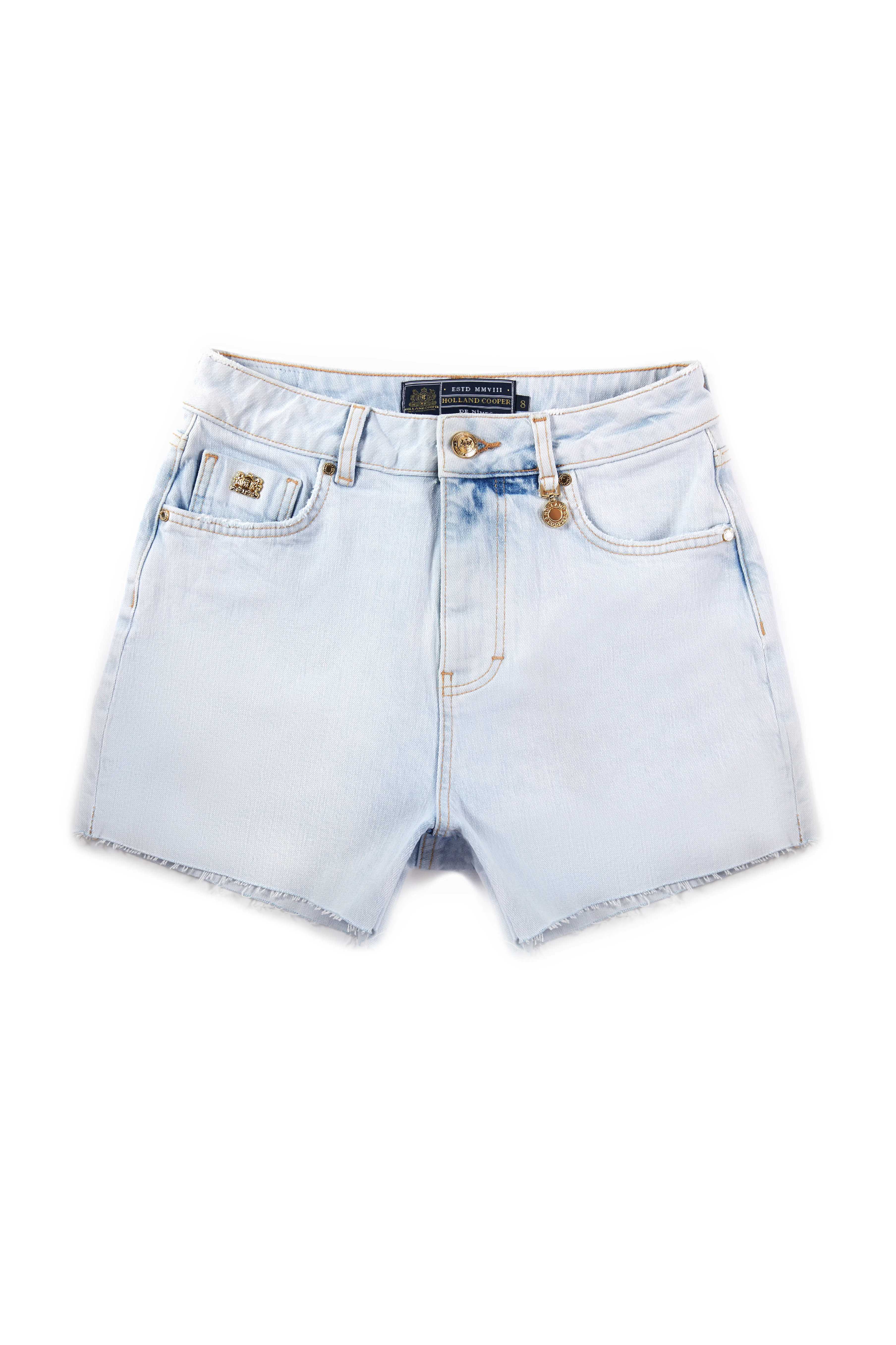 High Rise Denim Short (Light Stone Wash) - Image 4