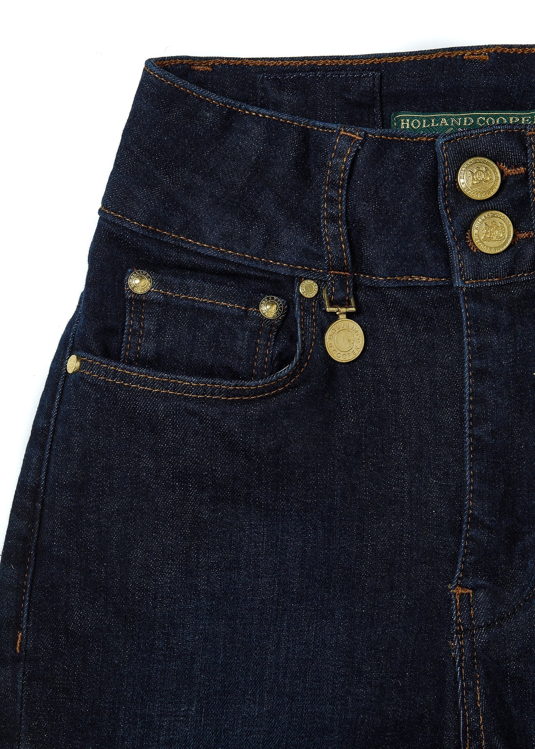 High Rise Flared Jean (Deep Indigo) - Image 6