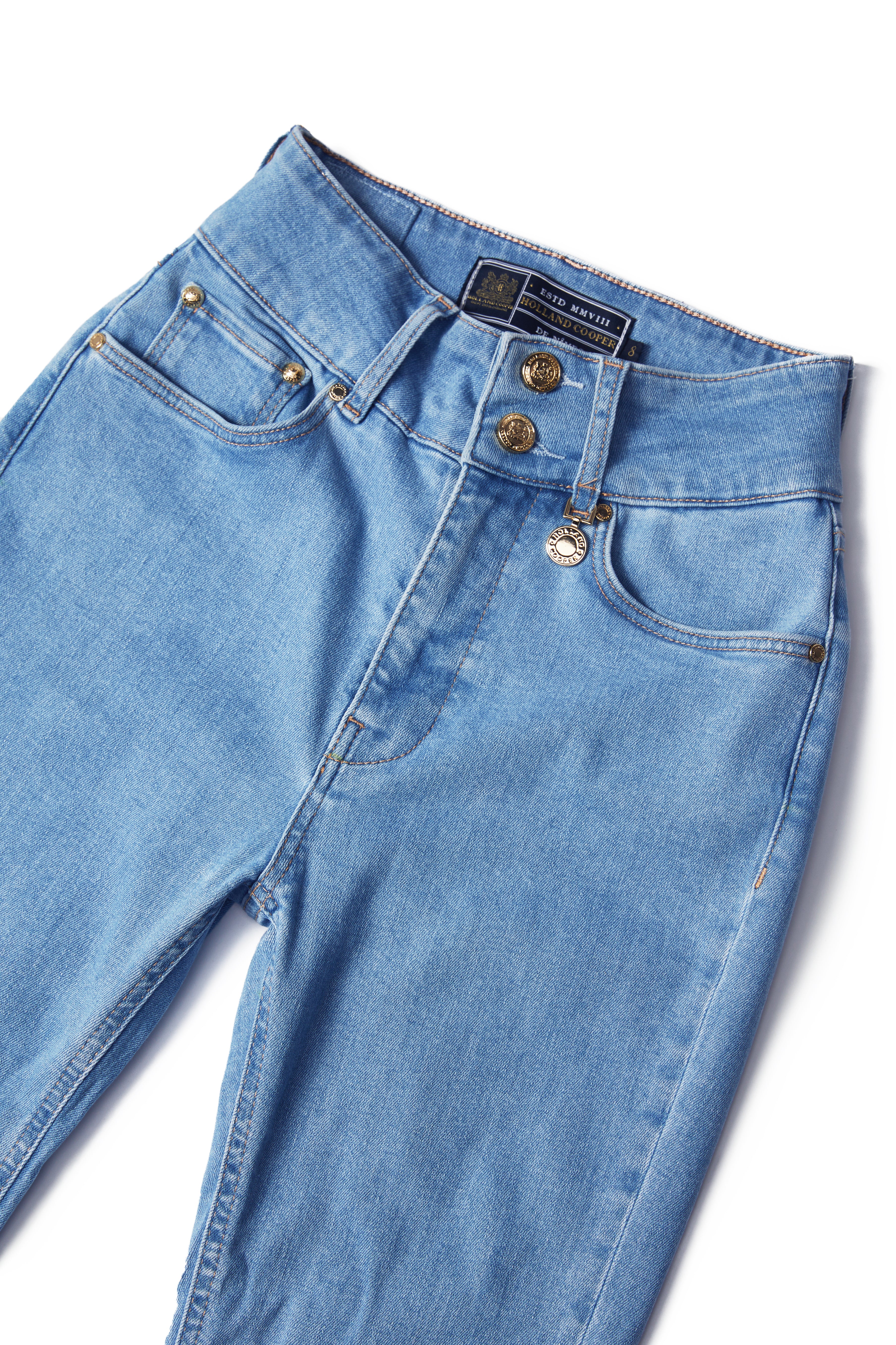 High Rise Flared Jean (Light Denim) - Image 7