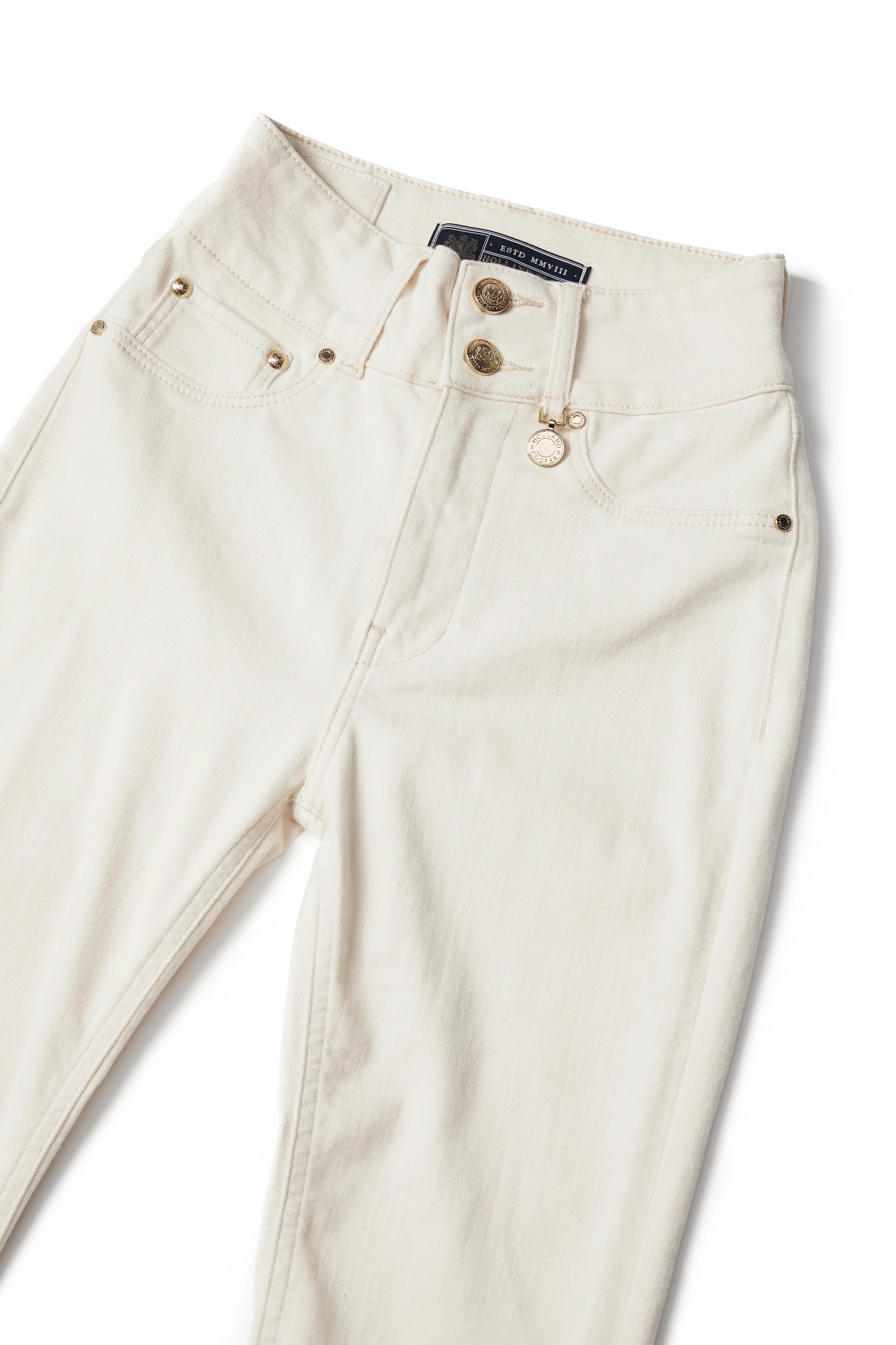 High Rise Flared Jean (Oatmeal) - Image 6